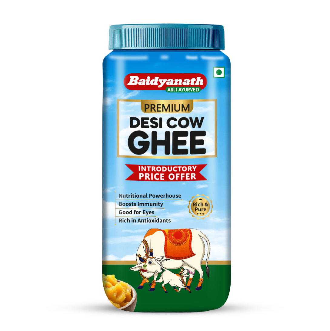 Baidyanath Premium Desi Cow Ghee – Pure Traditional Ghee for Energy, Immunity & Ayurvedic Wellness - 900ml