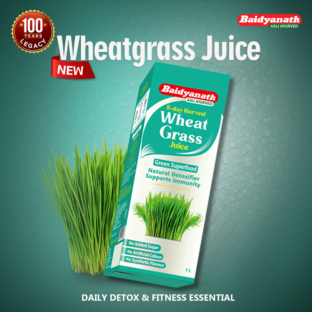 Baidyanath Wheatgrass Juice – Natural Immunity Booster for Daily Energy and Overall Wellness 1 Ltr
