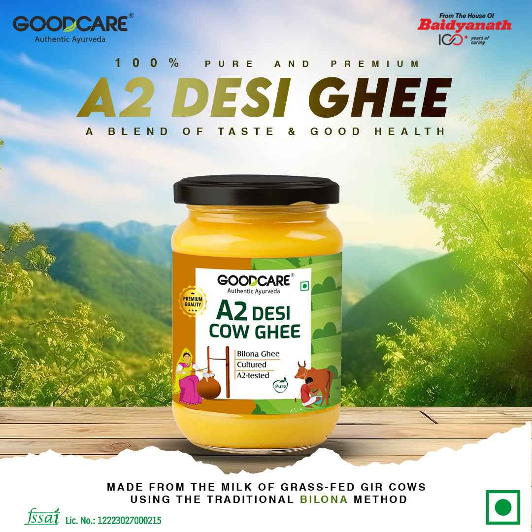Goodcare A2 Desi Cow Ghee – 500gm Pure Bilona Ghee from Gir Cows