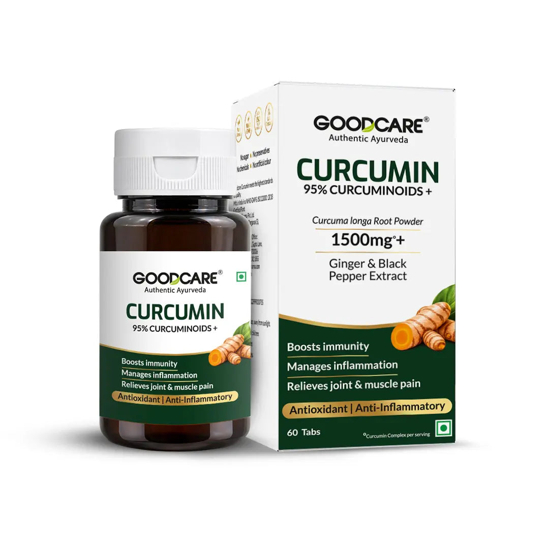 Goodcare Curcumin Tablets 60 Count | 95% Curcuminoids with Black Pepper & Ginger | Joint Comfort, Mobility & Immunity Support