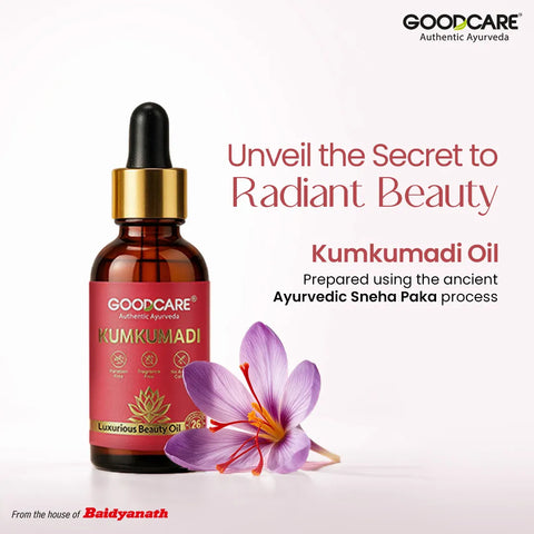 Goodcare Kumkumadi Oil – Ayurvedic Night Serum with Kashmiri Saffron - 30ml