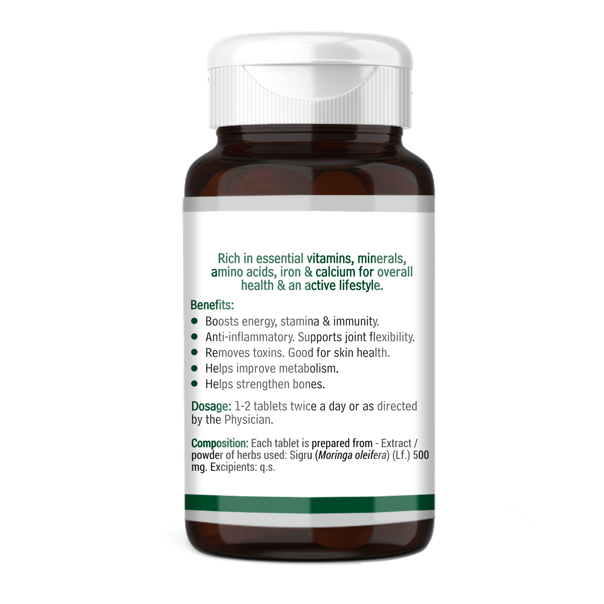Goodcare Moringa 60 Tablets For Boosting Energy, Immunity and Metabolism