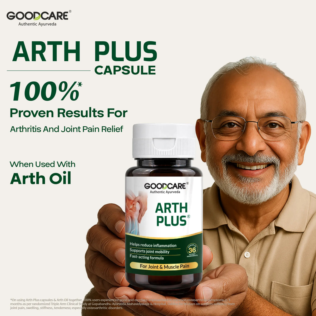 Goodcare Arth Plus – Fast-Acting Relief for Joint & Muscle Pain - 60 Capsules