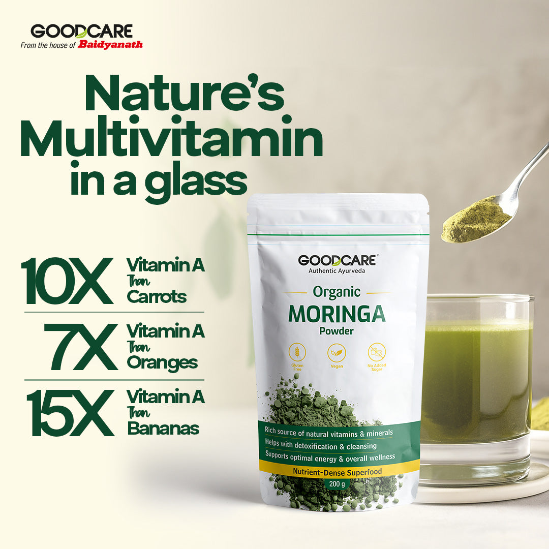 Goodcare Organic Moringa Powder – Natural Superfood for Energy, Detox & Daily Nutrition - 200g