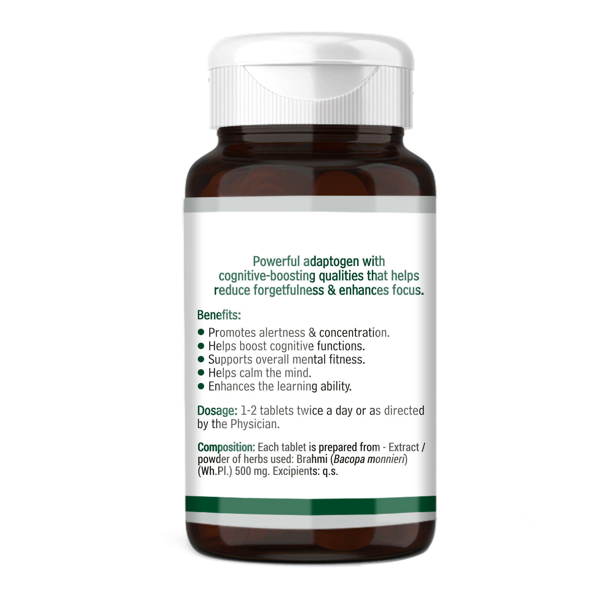 Goodcare Brahmi 60 Tablets With Cognitive-Enhancing Properties