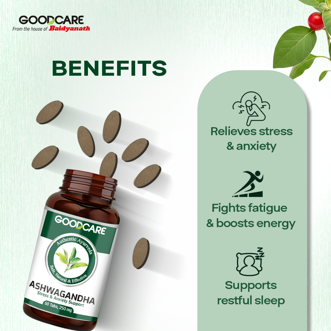 Goodcare Ashwagandha - 60 Tablets For Natural Stress Relief