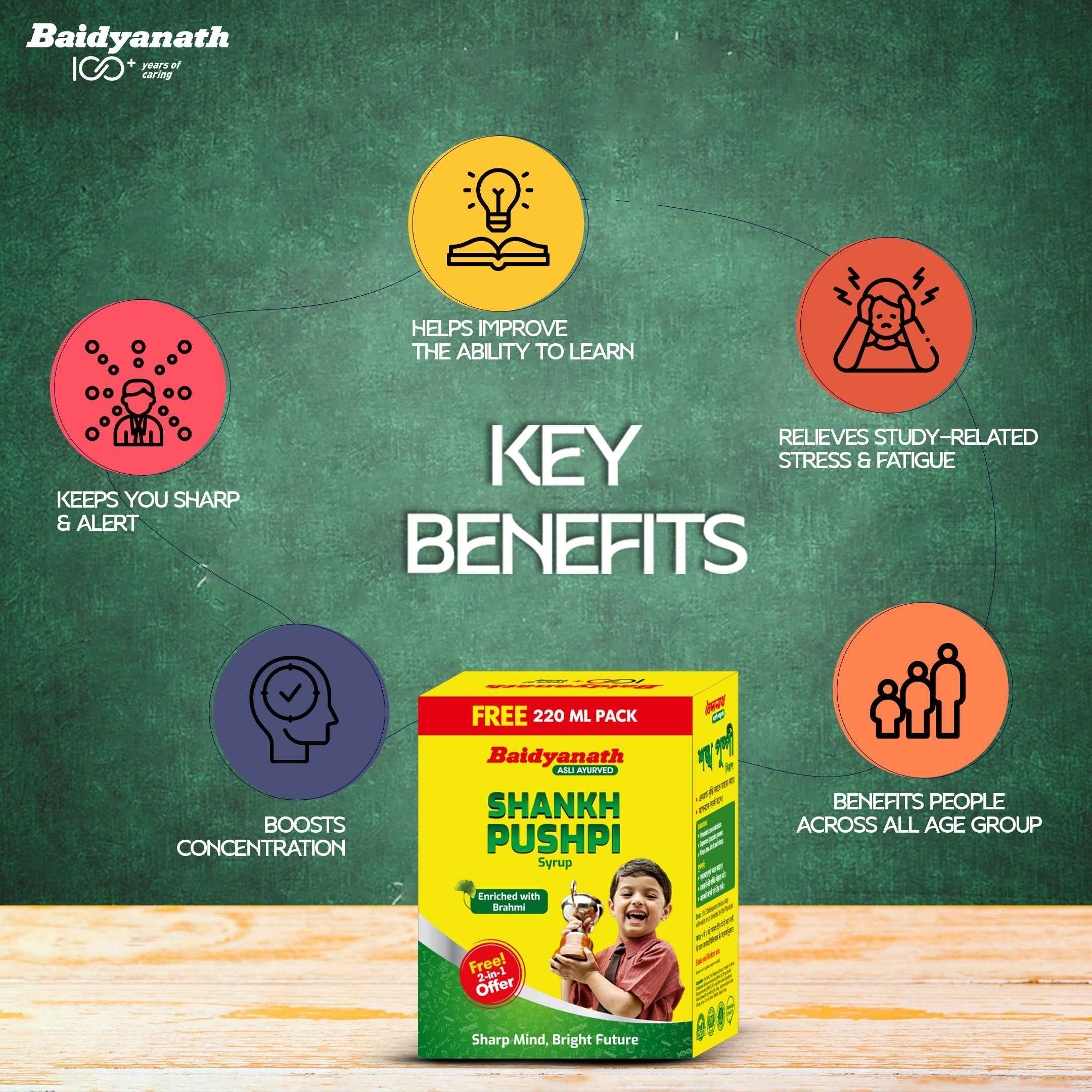 Shankhapushpi Tonic | Memory Booster | Improves Concentration For Childrens - 450 Ml