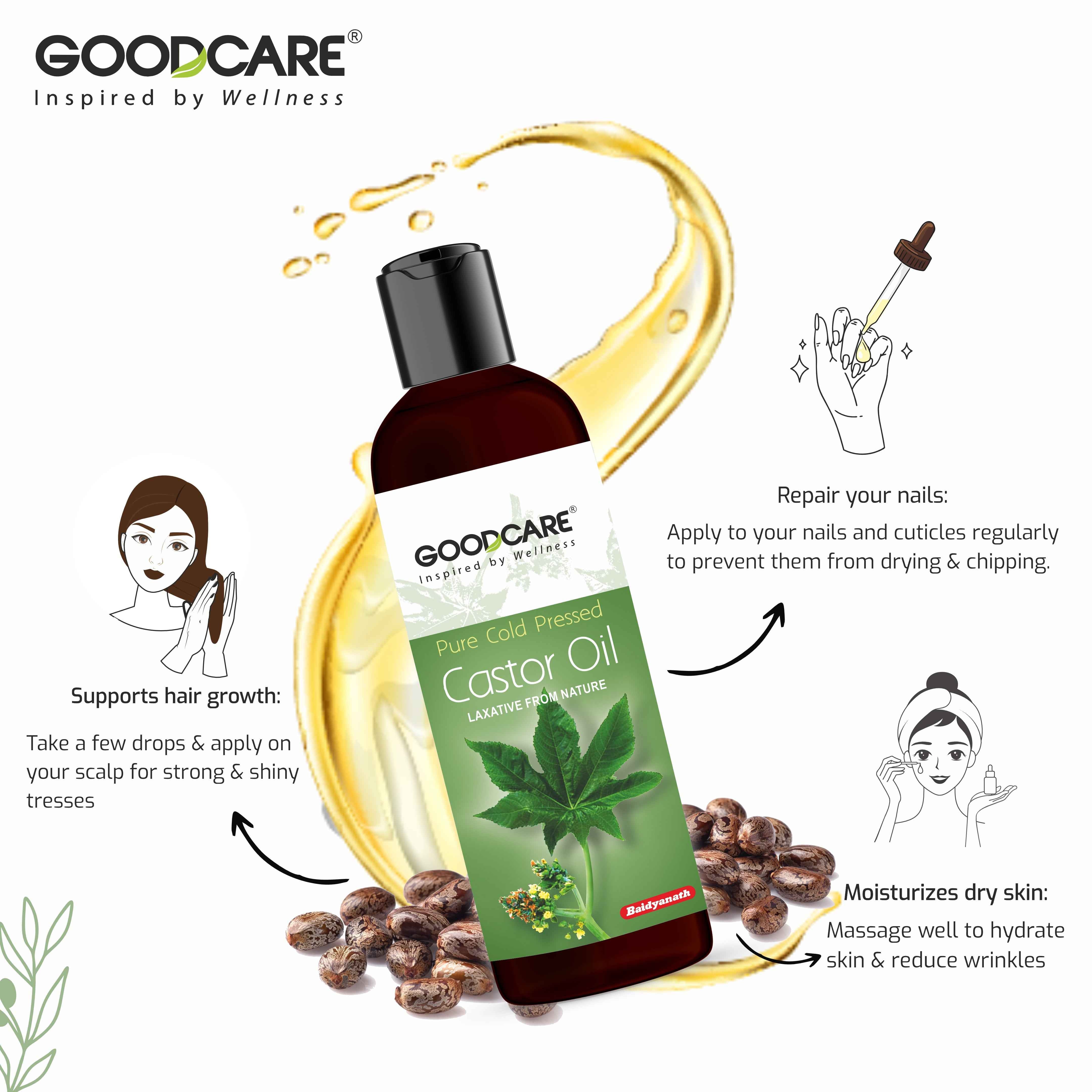 Hair Care Trio Of Mahabhringraj Oil, Castor Oil & Neem Oil