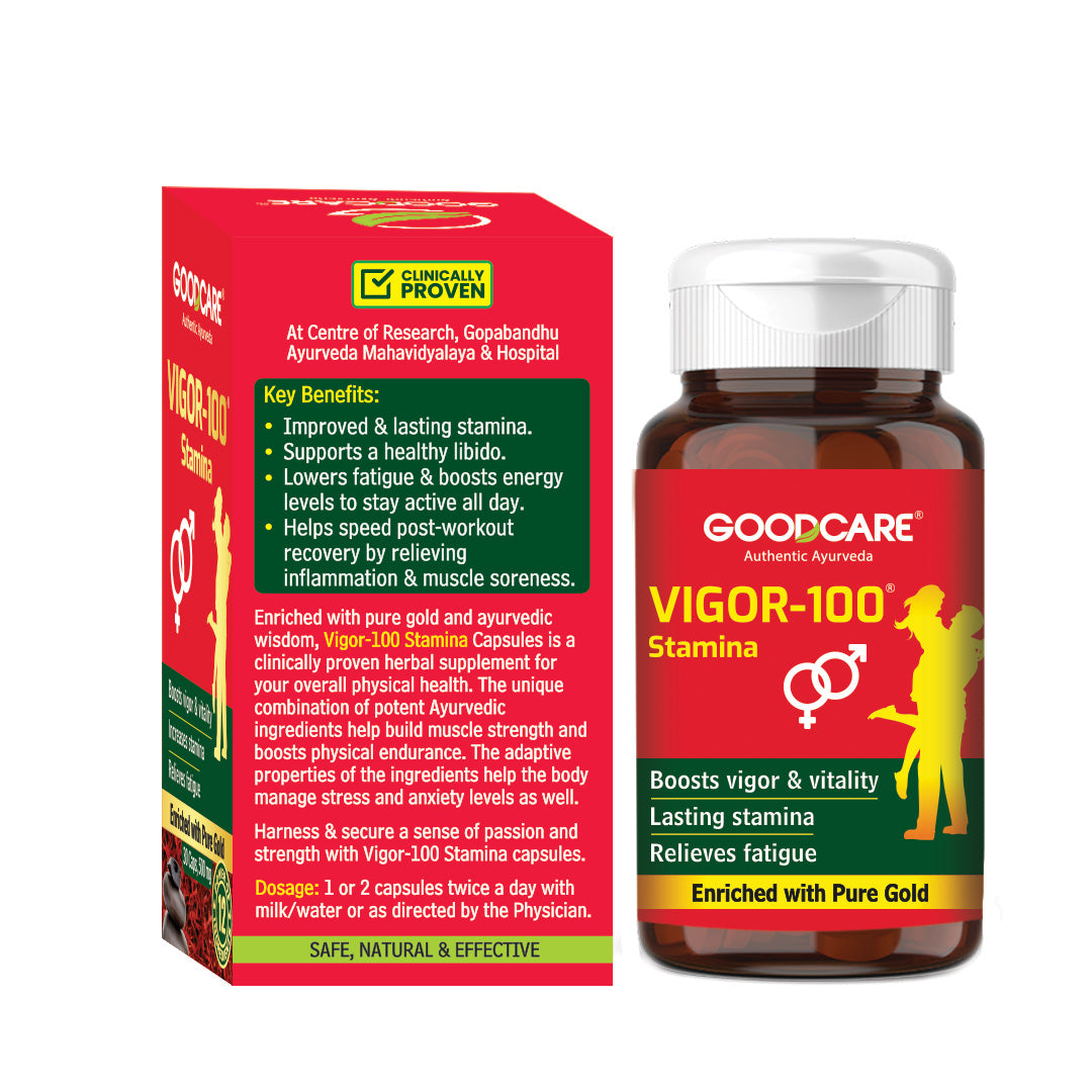 Vigor 100 Stamina Capsule For Vitality & Energy - 30 Capsules