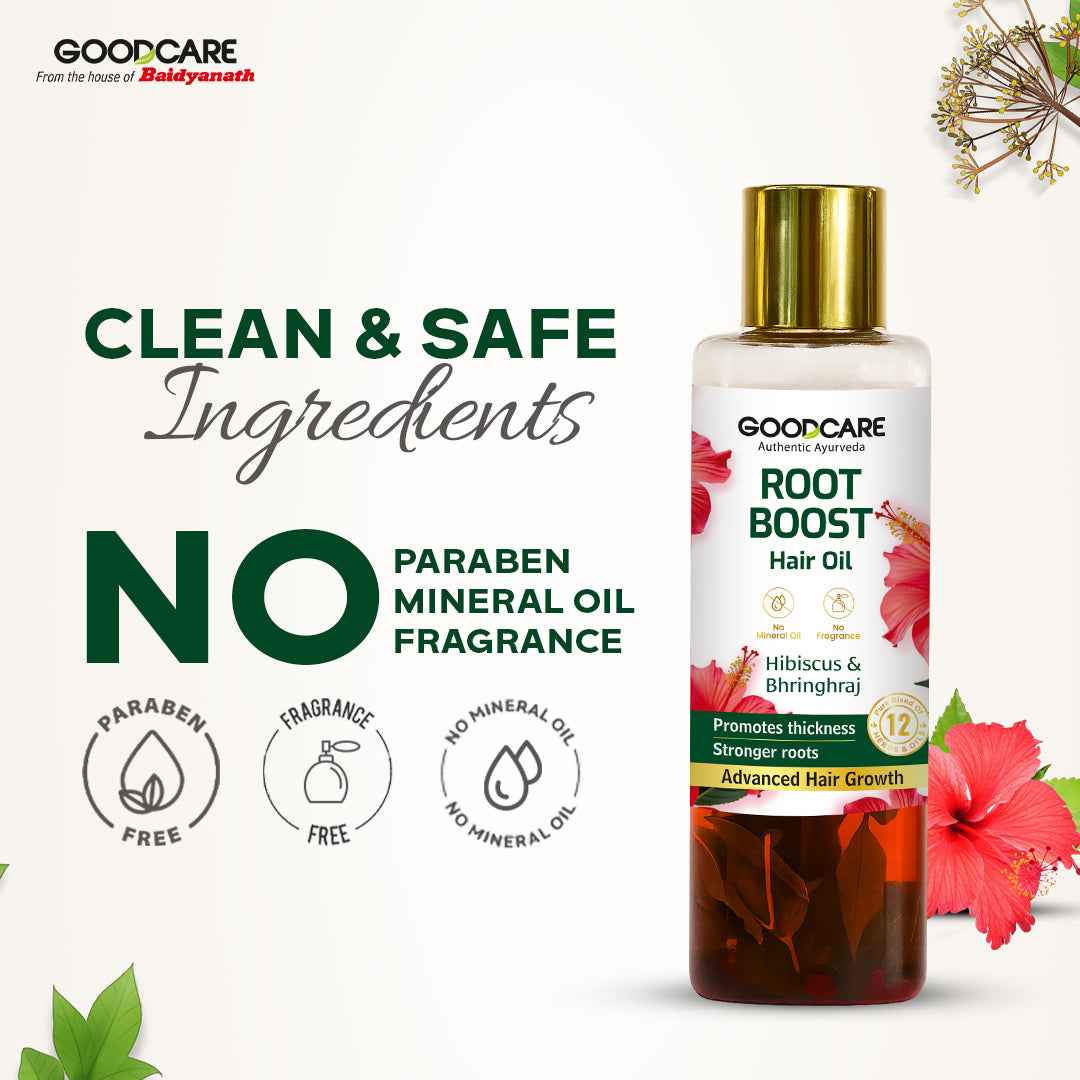 Goodcare Root Boost Hair Oil – With Hibiscus & Bhringraj - 100 ml