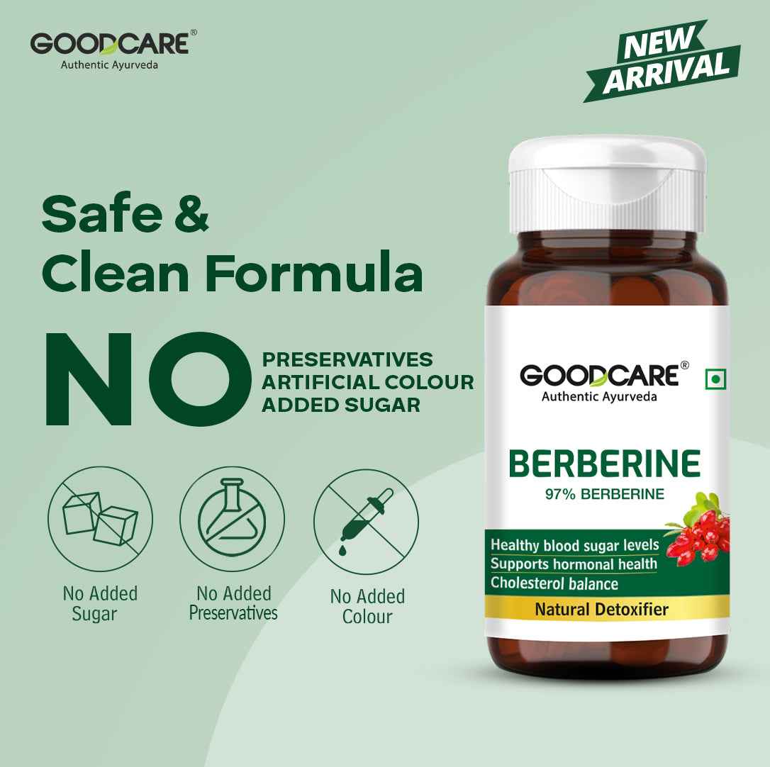 Goodcare Berberine 60 Capsules – Natural Support for Blood Sugar, Cholesterol & Metabolic Health