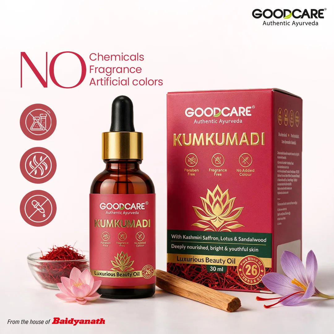Goodcare Kumkumadi Oil – Ayurvedic Night Serum with Kashmiri Saffron - 30ml