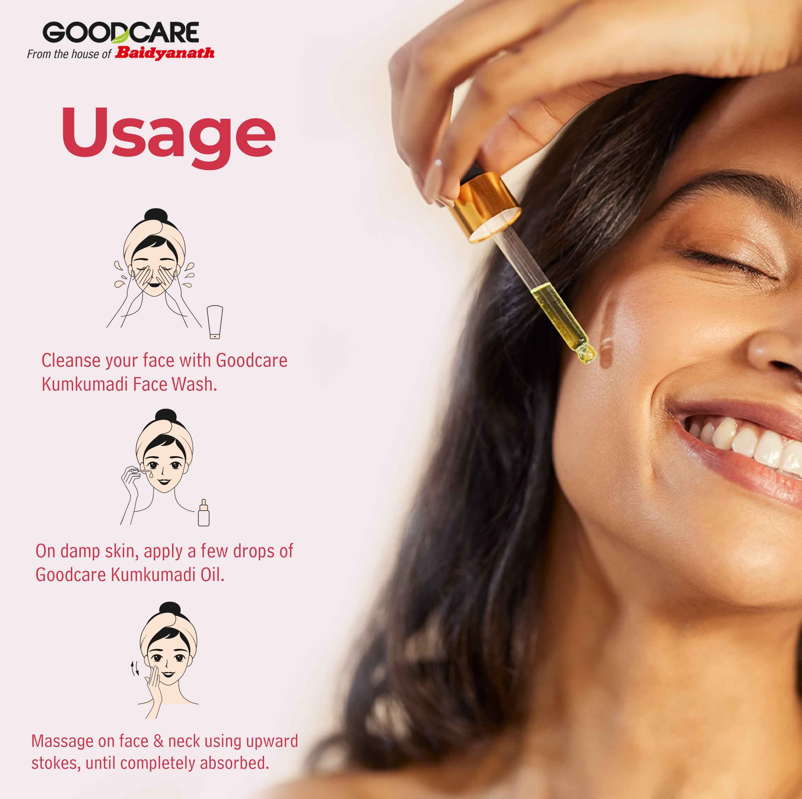 Goodcare Kumkumadi Oil – Ayurvedic Night Serum with Kashmiri Saffron - 30ml