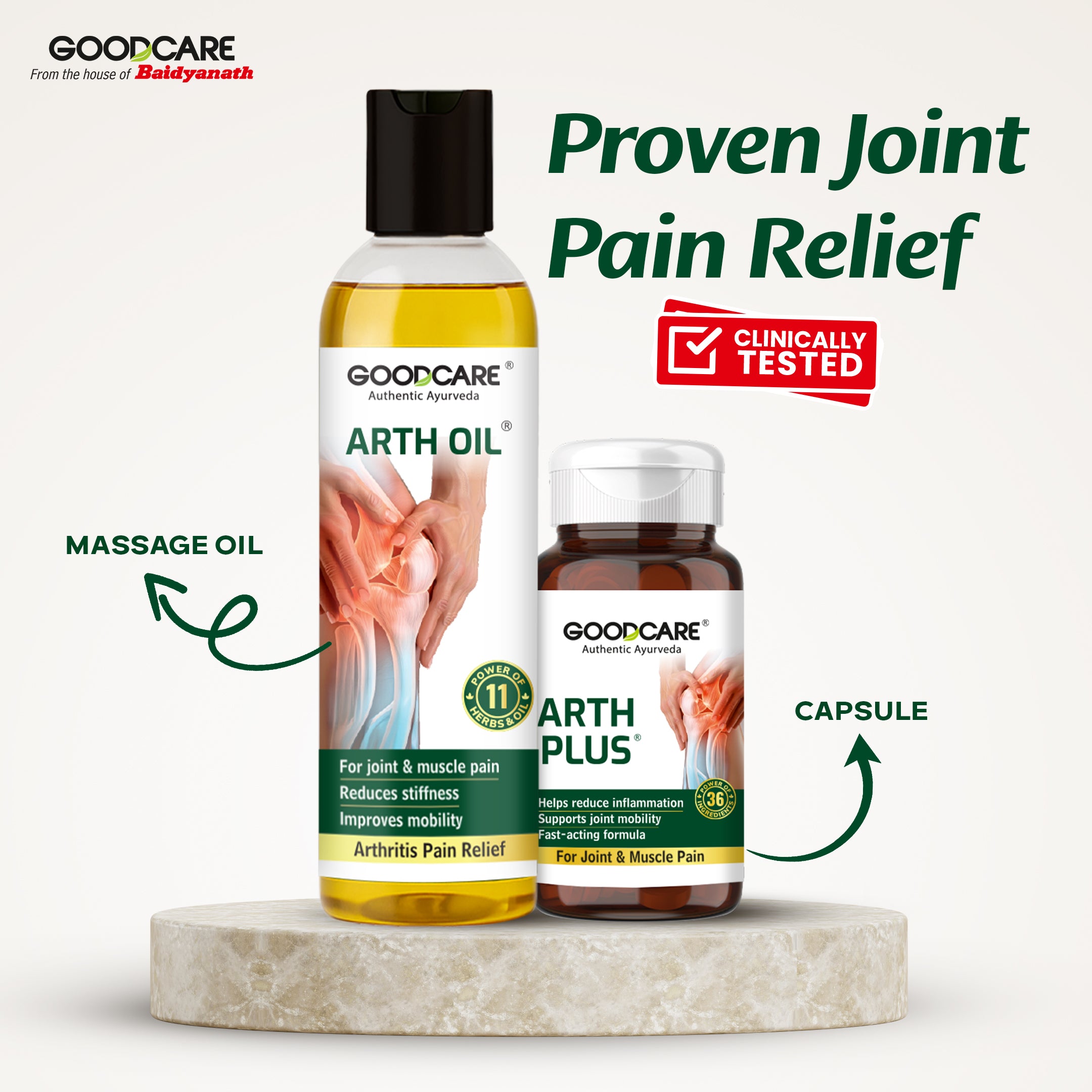 Pain Relief Arth Oil & Arth Plus Capsule Combo