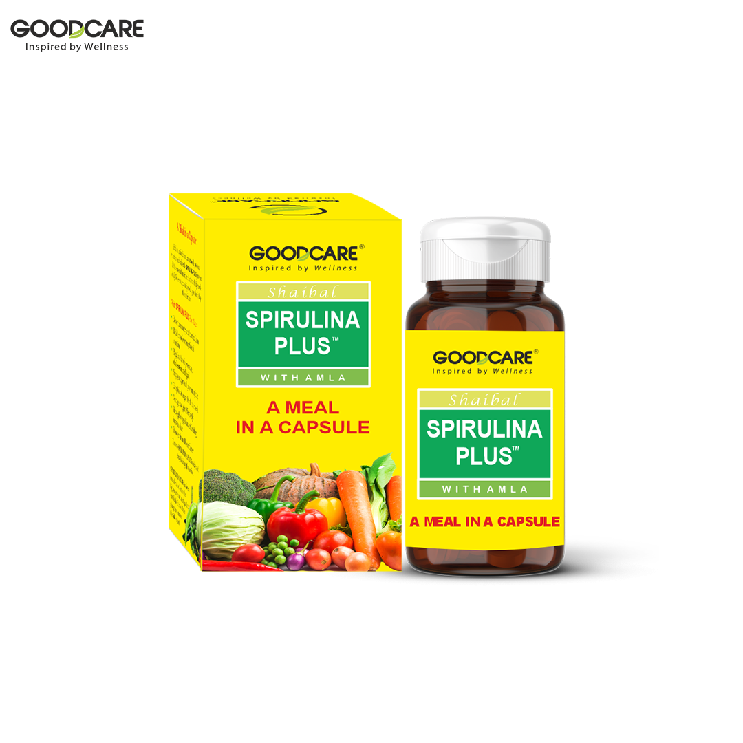 Spirulina Plus 60 Capsules by GoodCare Baidyanath