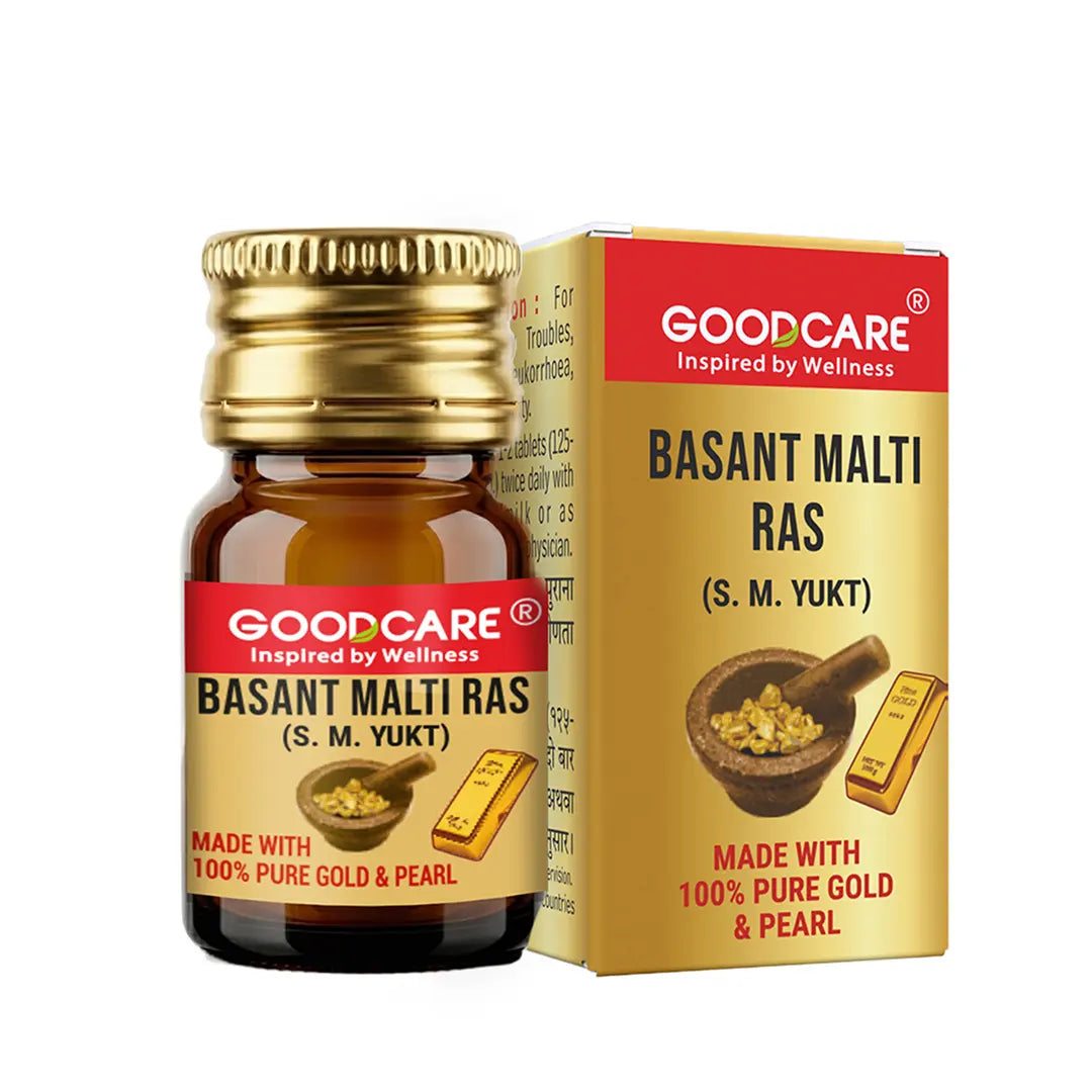 Goodcare Basant Malti Ras | (With Gold & Pearl)-10 Tab