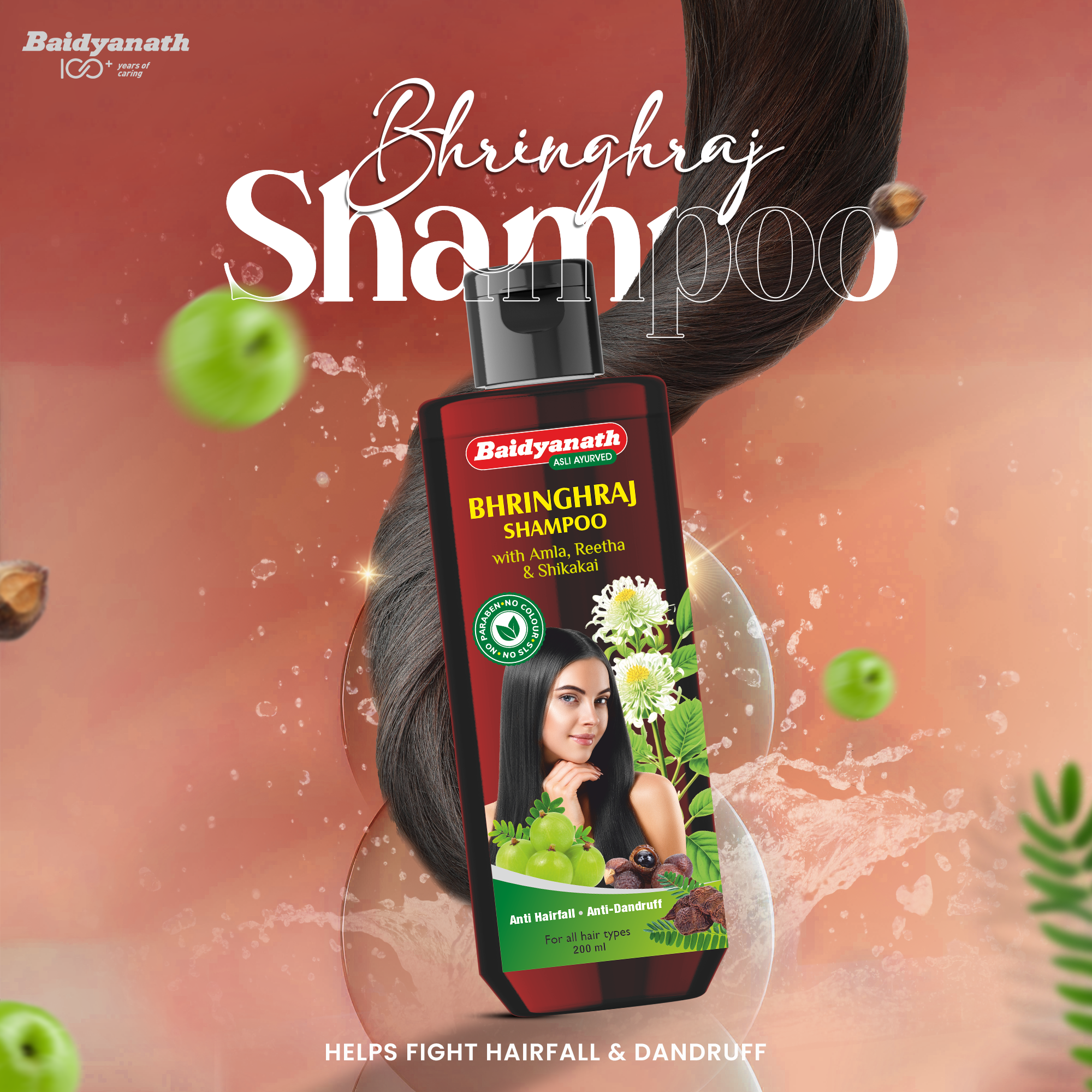 Bhringraj Shampoo For Stronger & Shiny Hair - 200ml