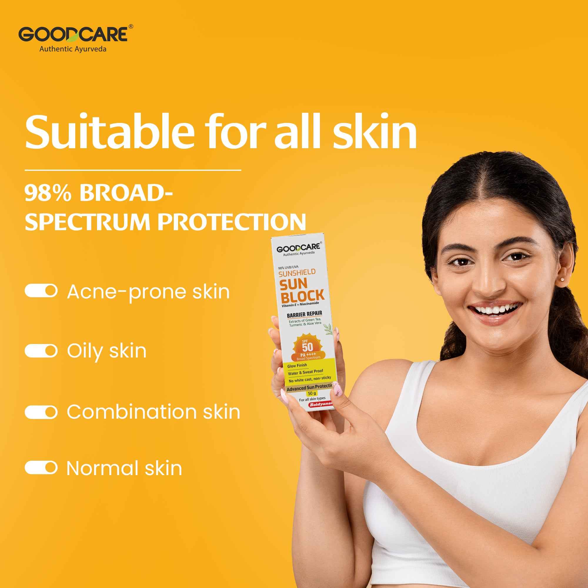 Goodcare Sun Block Sunscreen With SPF 50 PA ++++ (50 gm)