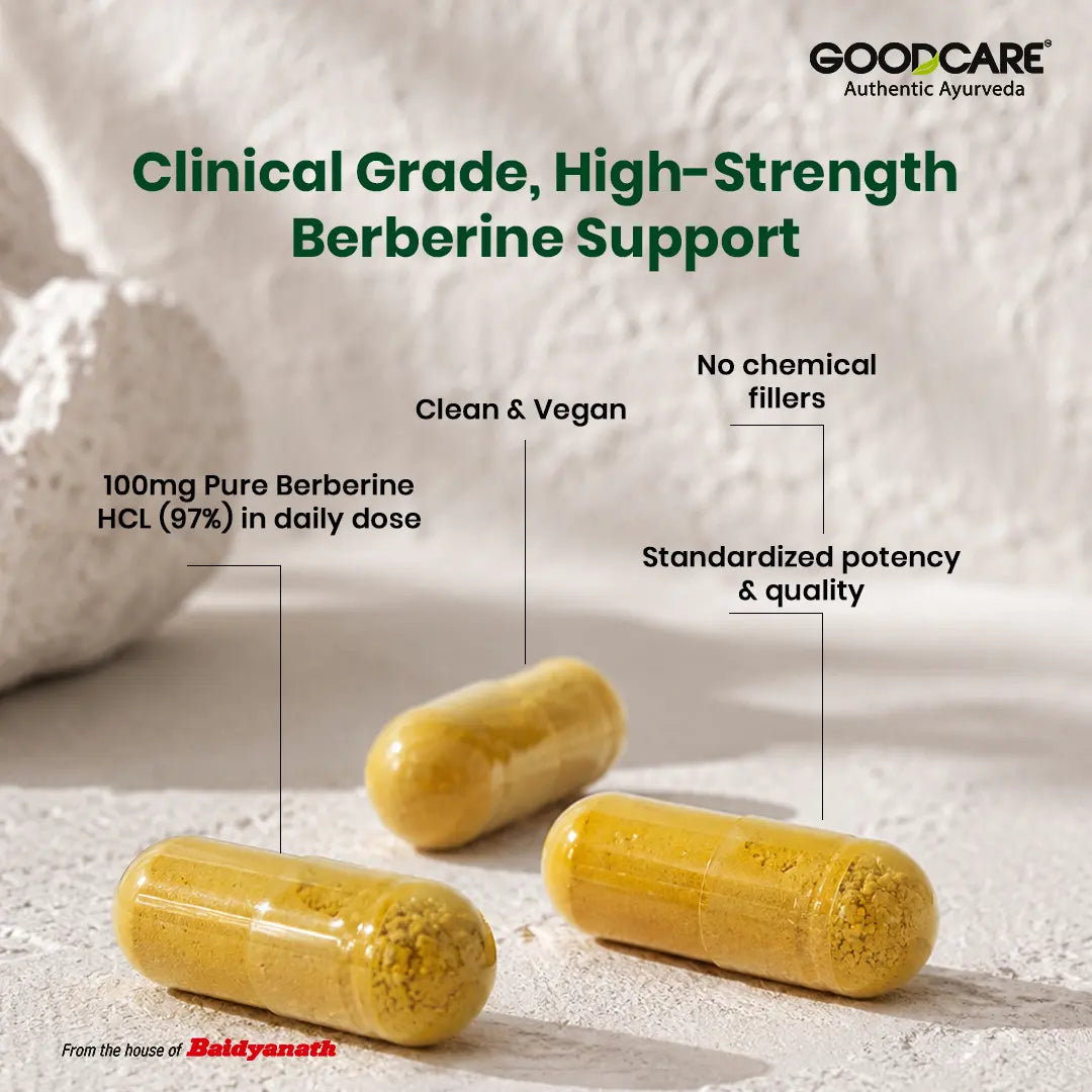 Goodcare Berberine 60 Capsules – Natural Support for Blood Sugar, Cholesterol & Metabolic Health