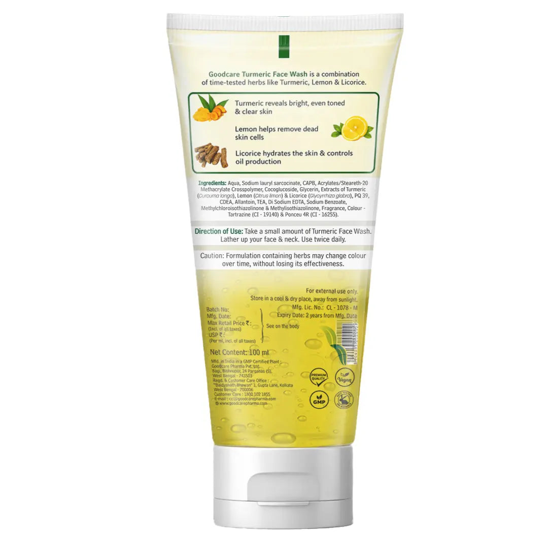 Goodcare Turmeric Facewash - 100 ML