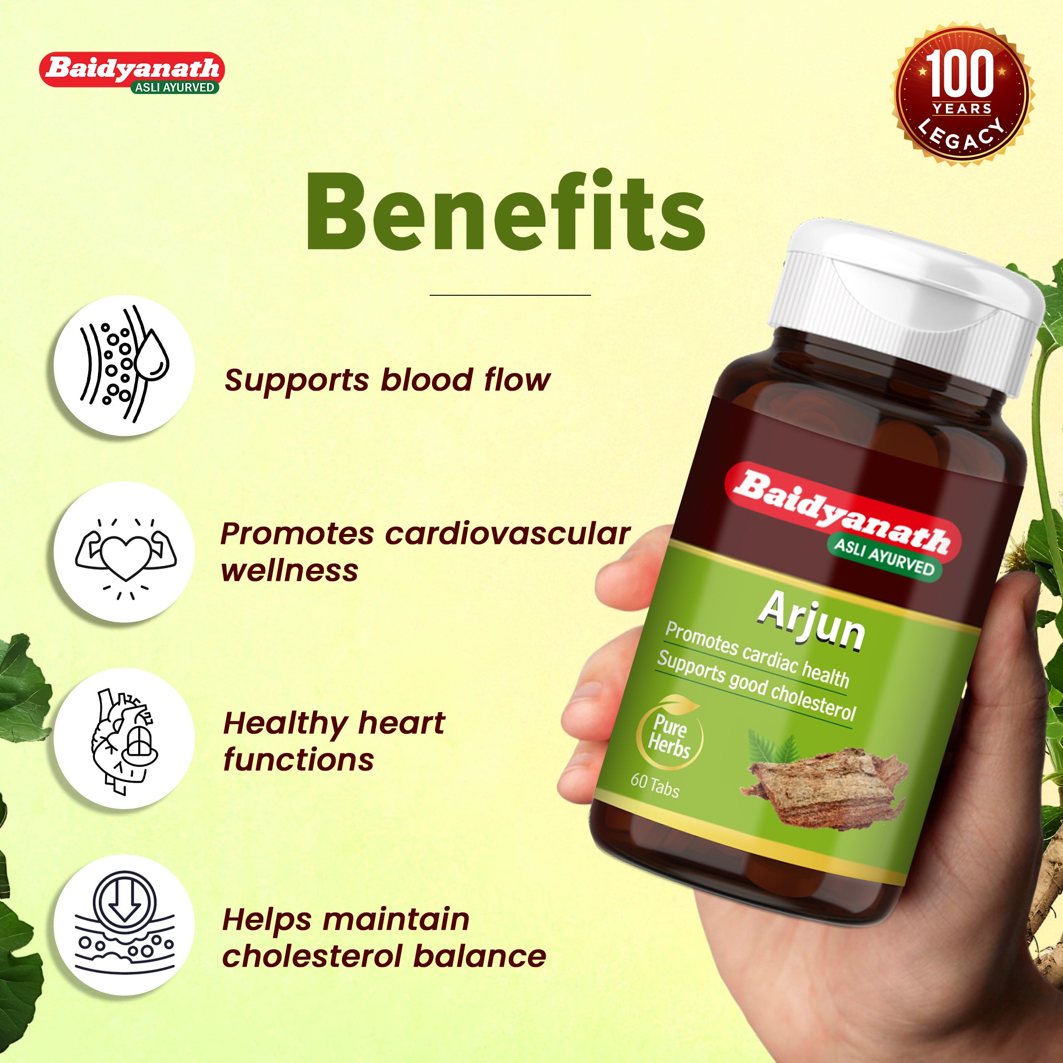 Baidyanath Arjun 60 Tablet For Healthy Heart Functions