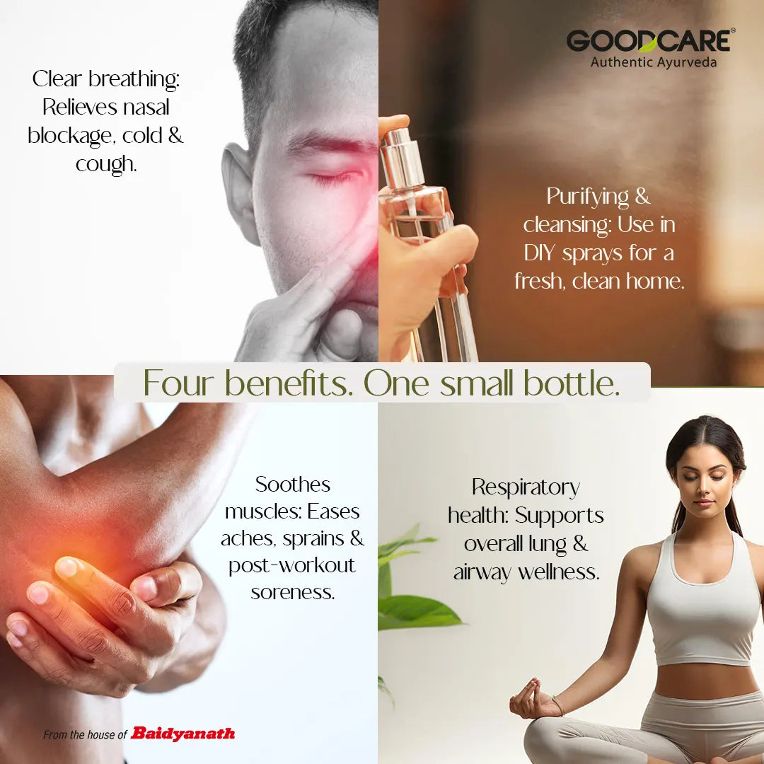 Goodcare Eucalyptus Oil – 30ml Natural Relief for Cough, Skin & Muscle Comfort