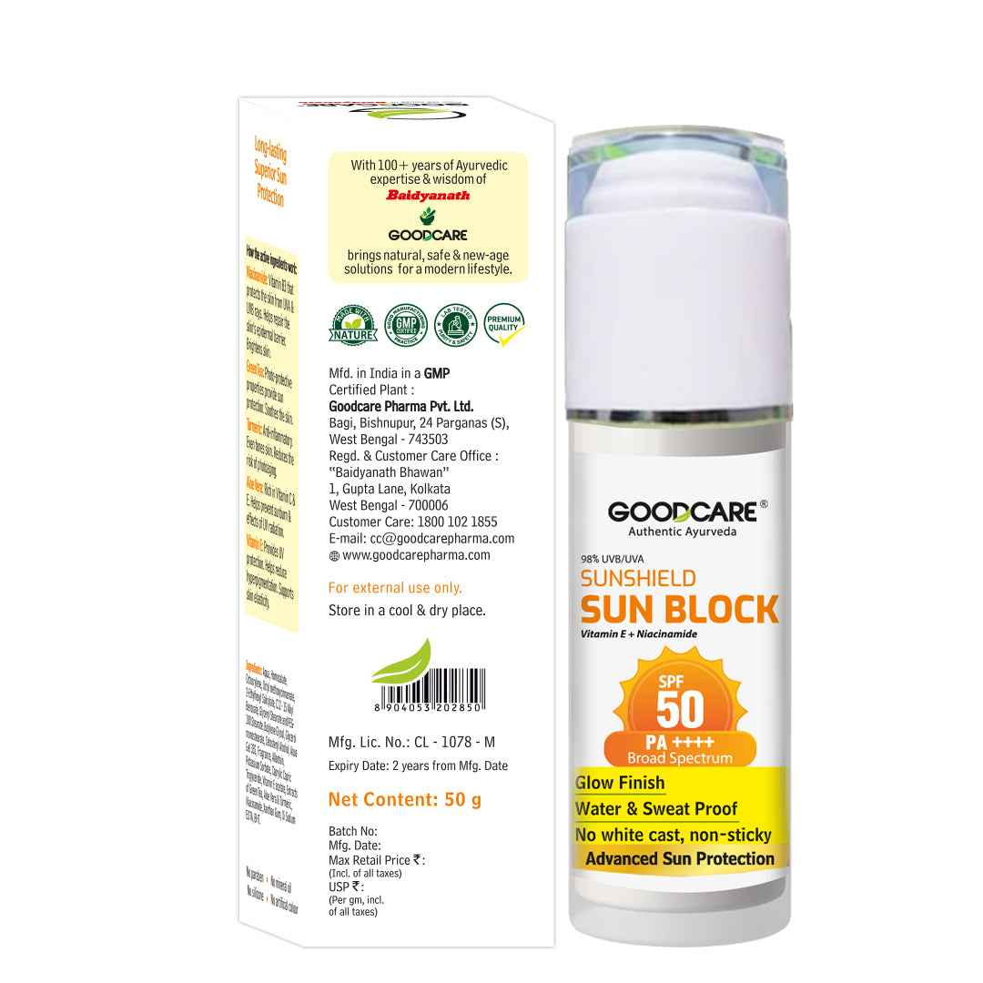 Goodcare Sun Block Sunscreen With SPF 50 PA ++++ (50 gm)