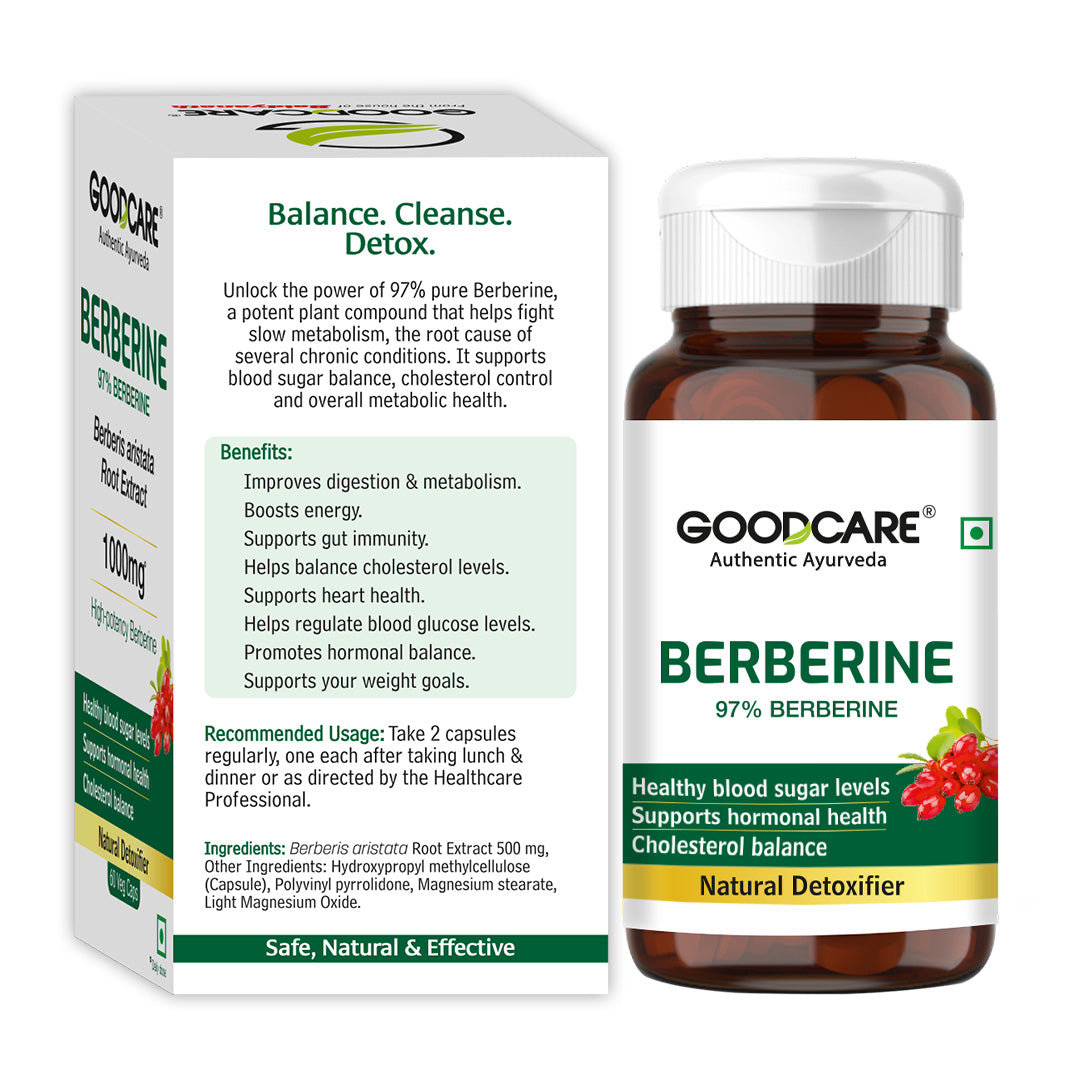 Goodcare Berberine 60 Capsules – Natural Support for Blood Sugar, Cholesterol & Metabolic Health