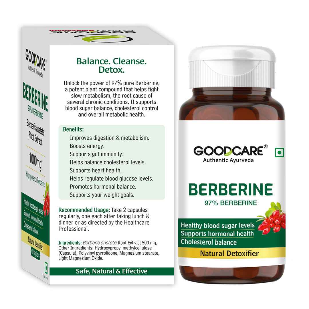 Goodcare Berberine 60 Capsules – Natural Support for Blood Sugar, Cholesterol & Metabolic Health