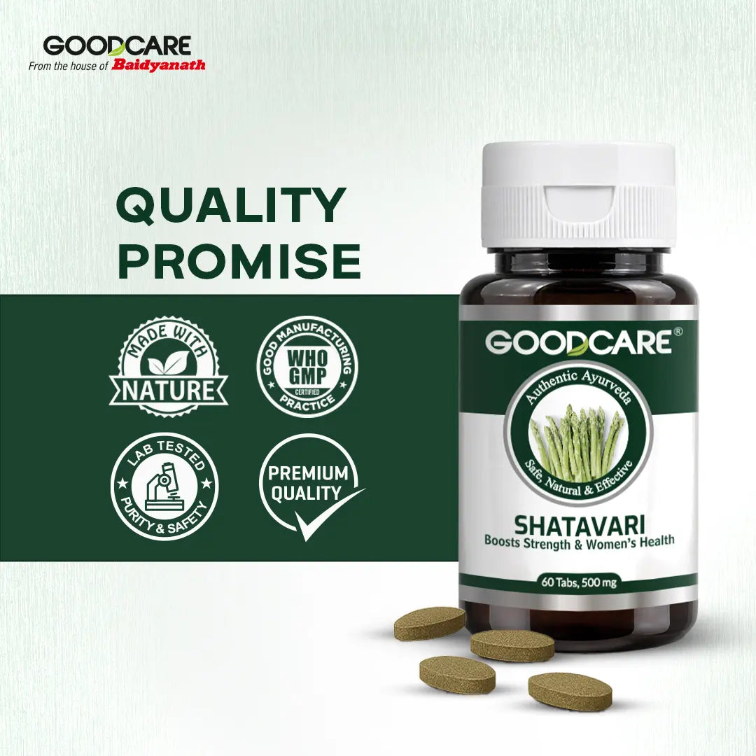 Goodcare Shatavari 60 Tablets For Women’s Strength, Energy, Immunity and Reproductive Health
