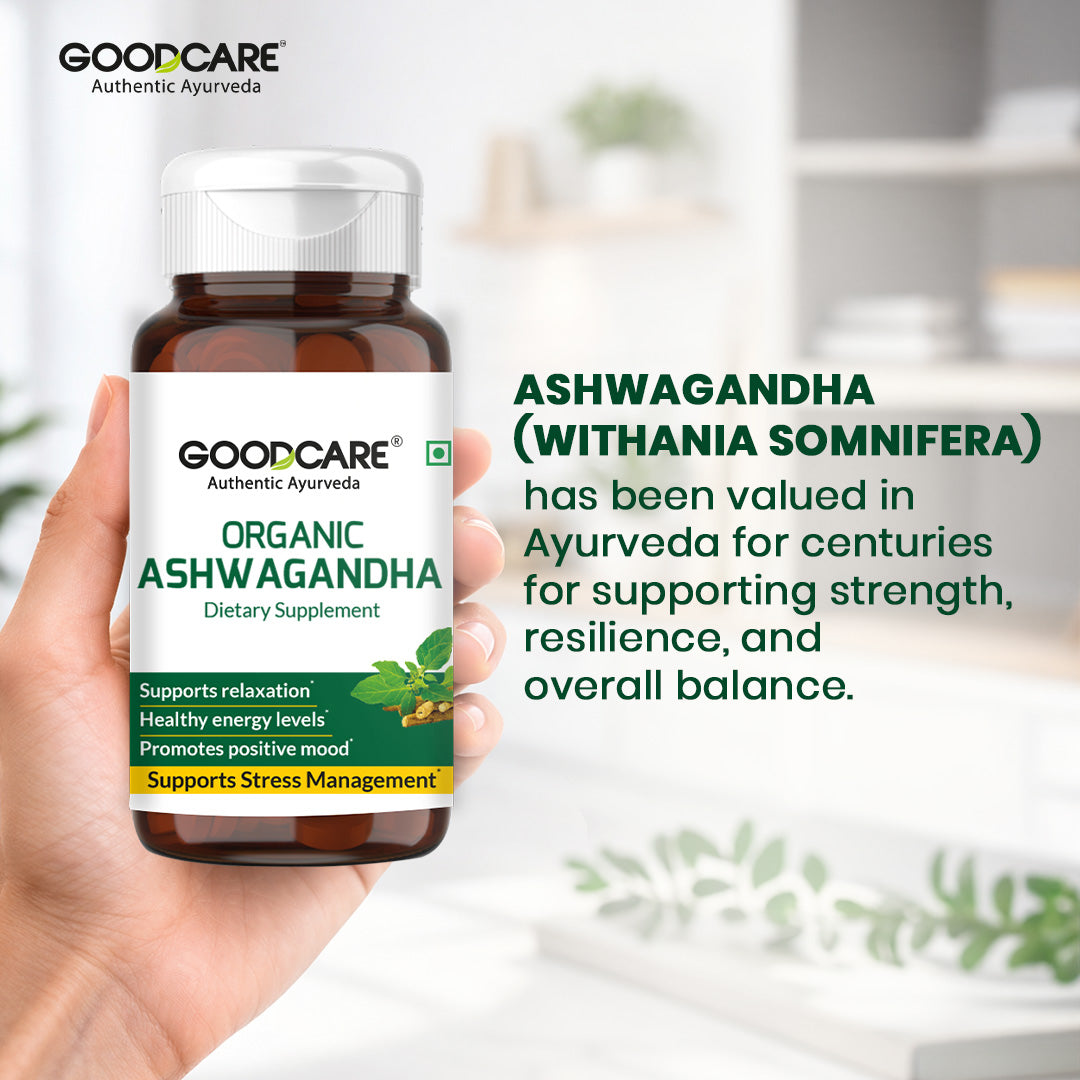 Goodcare Organic Ashwagandha 60 Tablets – Stress Relief, Energy & Wellness Support