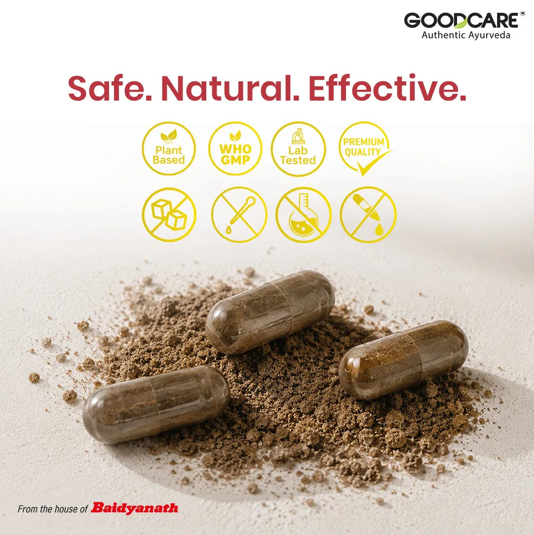 Goodcare Himalayan She Lajit 655mg 60 Capsules for Women | With Ashwagandha, Shatavari, Ashoka, Lodhra & Manjistha | Women Wellness, Energy & Vitality Support
