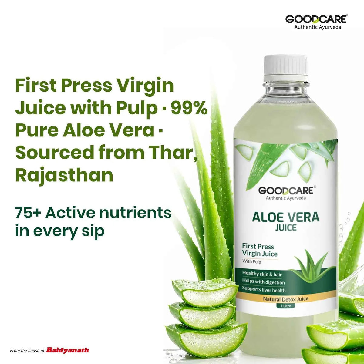 Goodcare Aloe Vera Juice | First Press Virgin Juice | 1 Litre