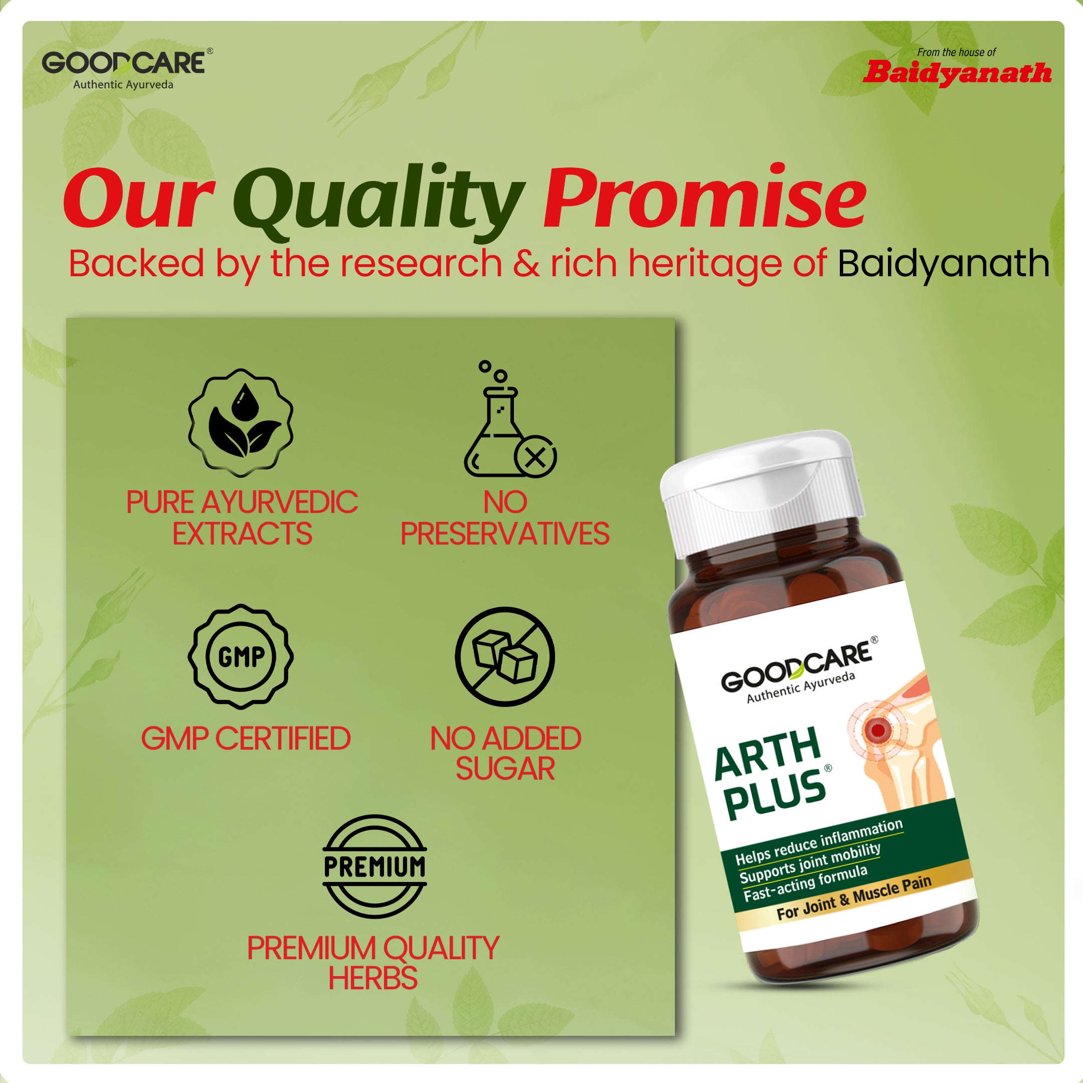 Goodcare Arth Plus – Fast-Acting Relief for Joint & Muscle Pain - 60 Capsules