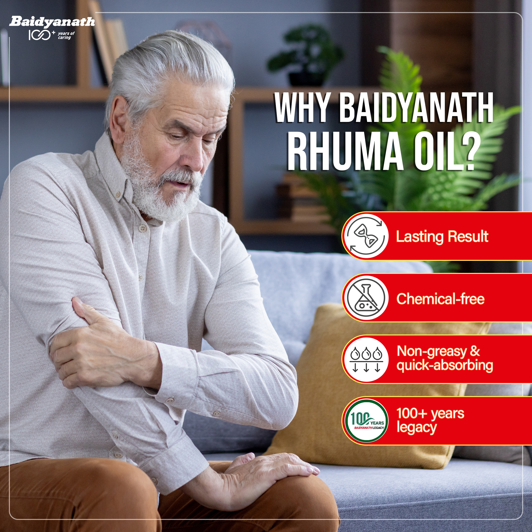 Baidyanath Rhuma Oil | Ayurvedic Pain Relief Oil for Joint & Muscle Pain