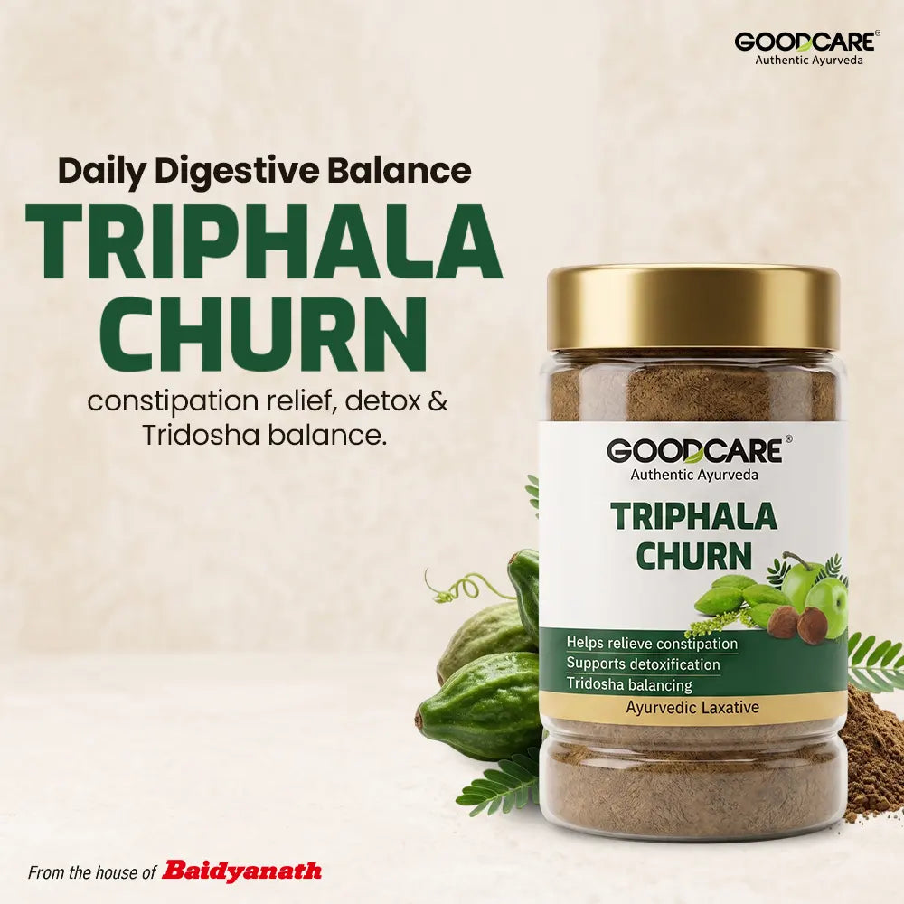 Goodcare Triphala Churna – Ayurvedic Laxative & Detox for Healthy Digestion - 500 Gm