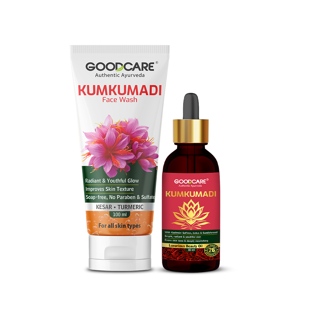 Kumkumadi Oil & Facewash Combo For Youthful Glow and Anti-Aging