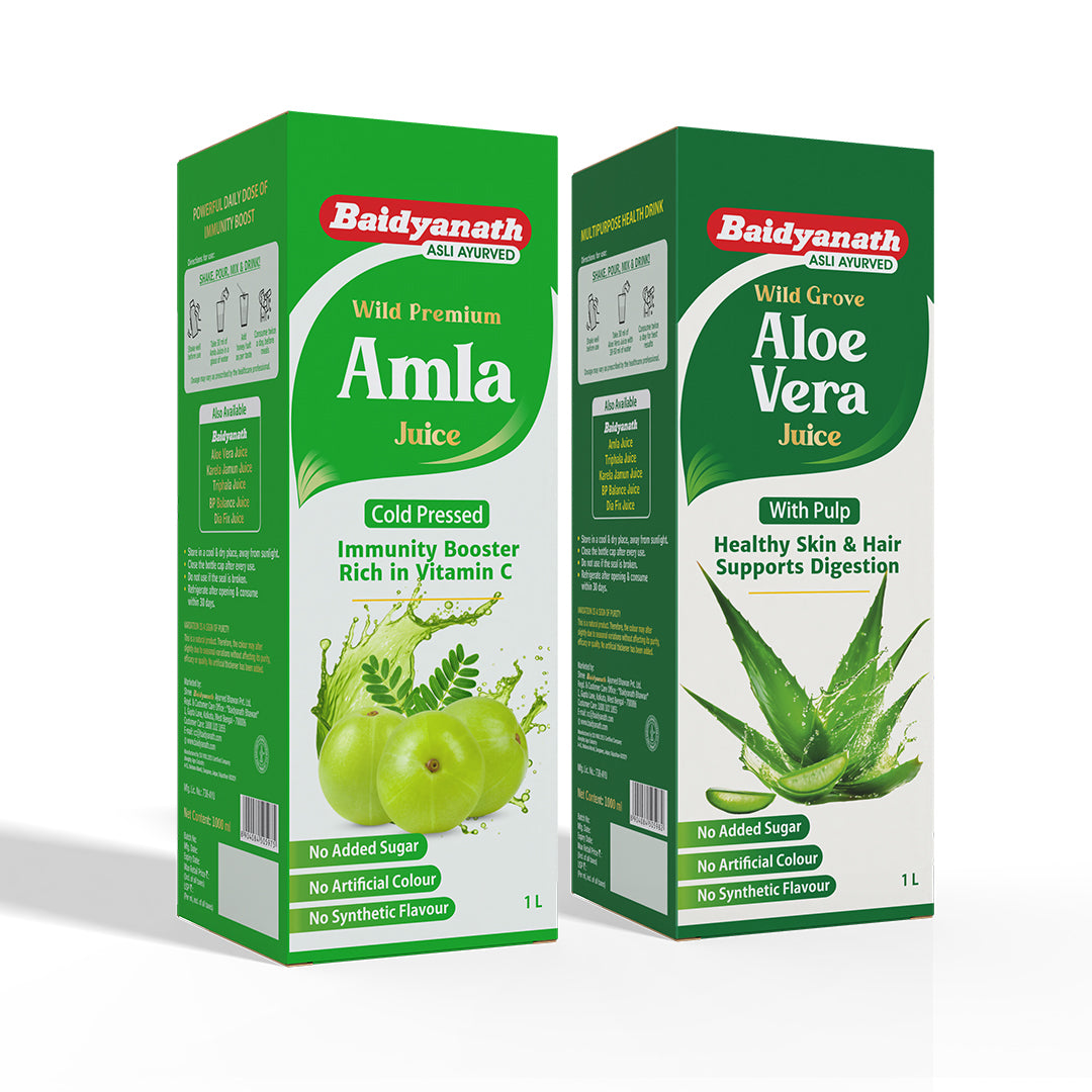 Baidyanath Amla Juice and Aloevera Juice 1 lit Combo