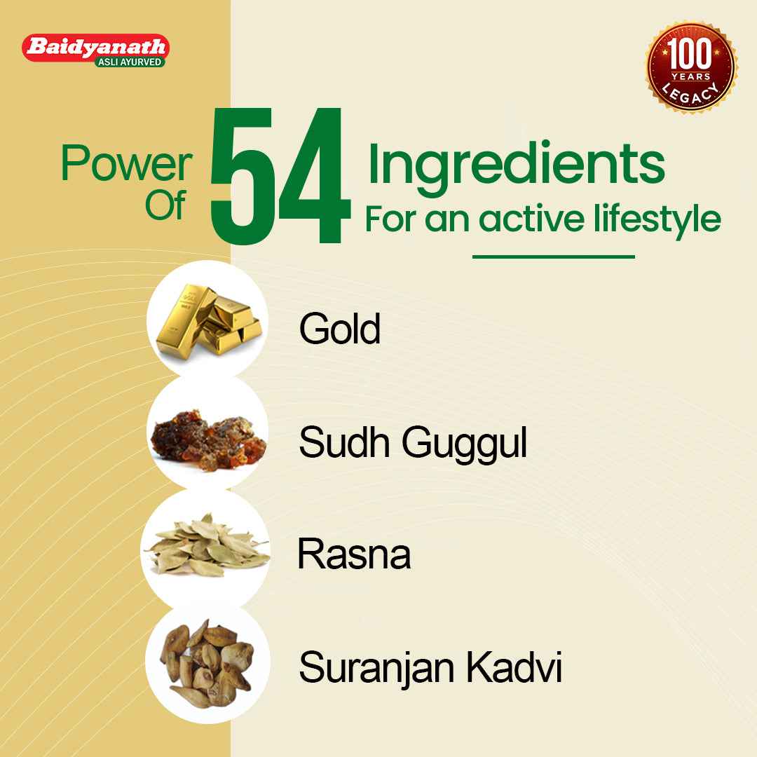 Baidyanath Rumartho Gold Capsules – Ayurvedic Support for Joint Pain, Flexibility & Mobility - 30 Capsules