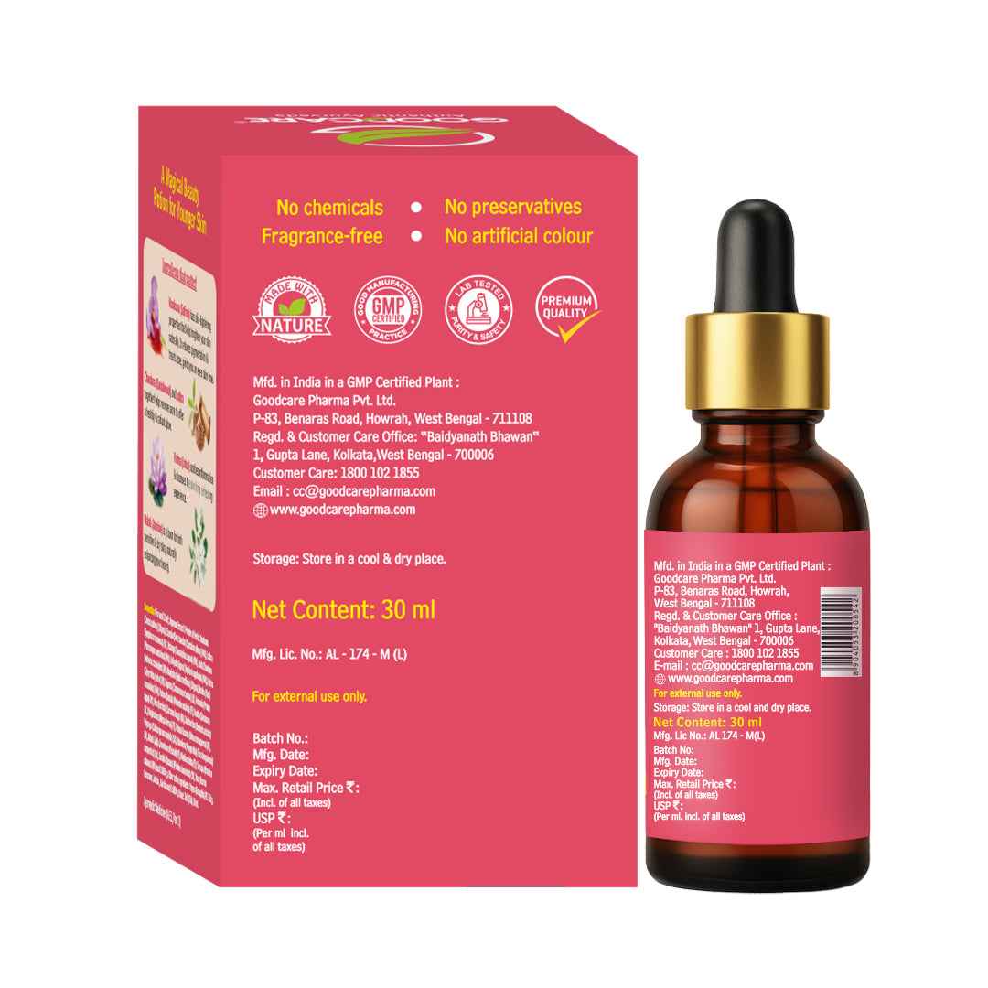 Goodcare Kumkumadi Oil – Ayurvedic Night Serum with Kashmiri Saffron - 30ml