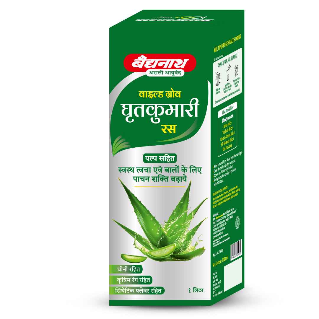 Baidyanath Aloevera Juice For Healthy and Glowing Skin & Hair - 1 Ltr