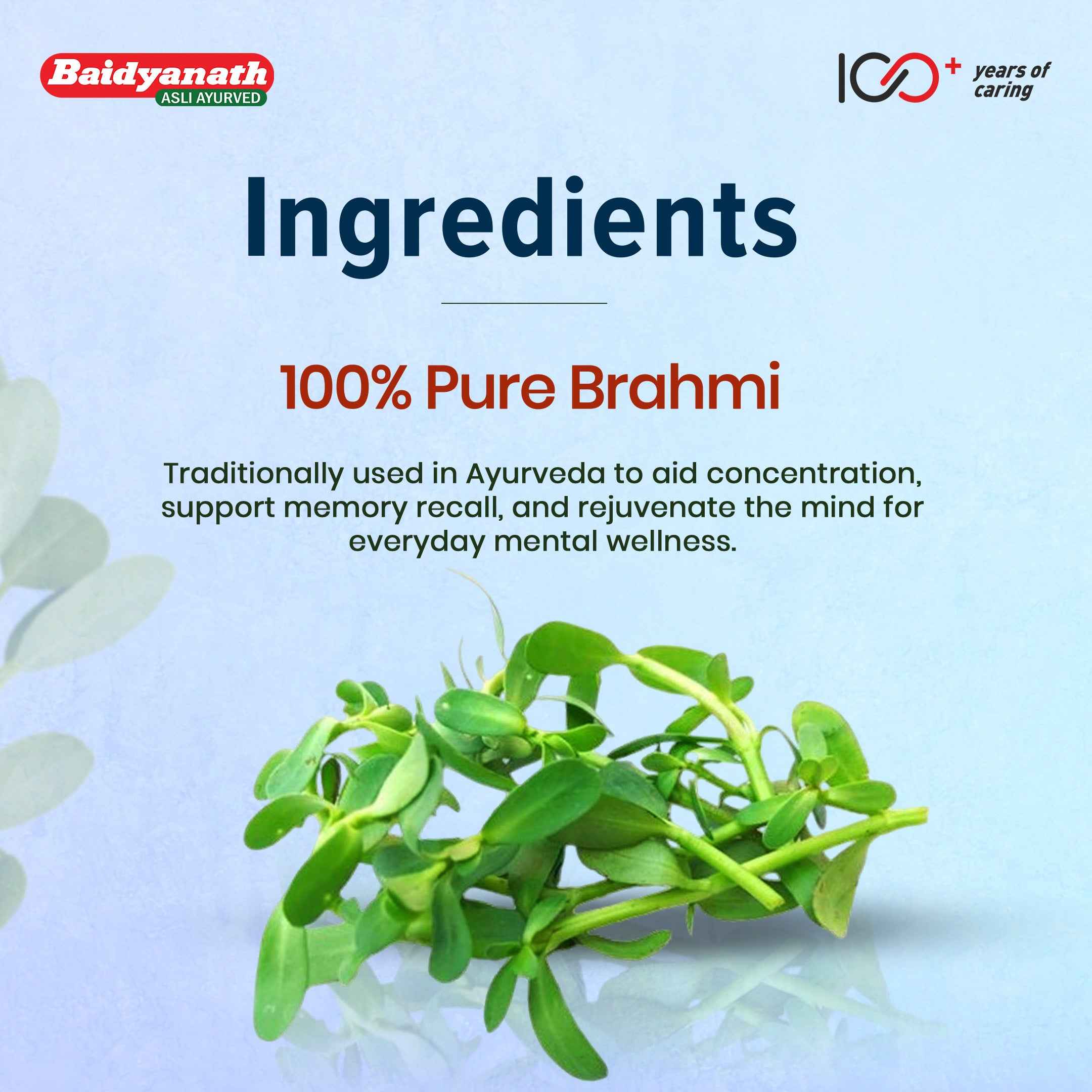 Baidyanath Brahmi 60 Tablets – Ayurvedic Brain Tonic for Focus & Memory