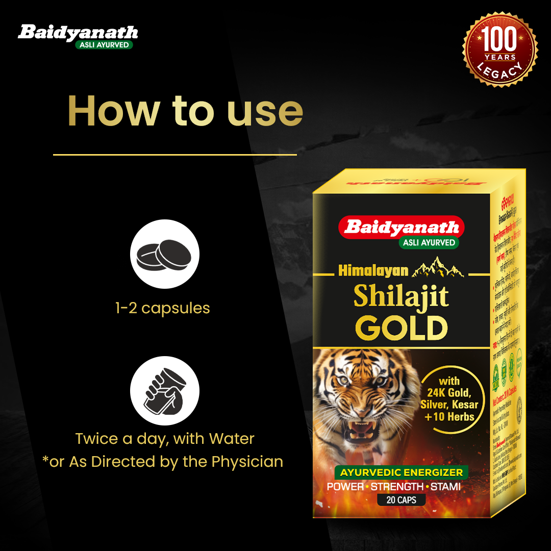 Baidyanath Himalayan Shilajit – Pure Strength & Stamina - 50 Tablets