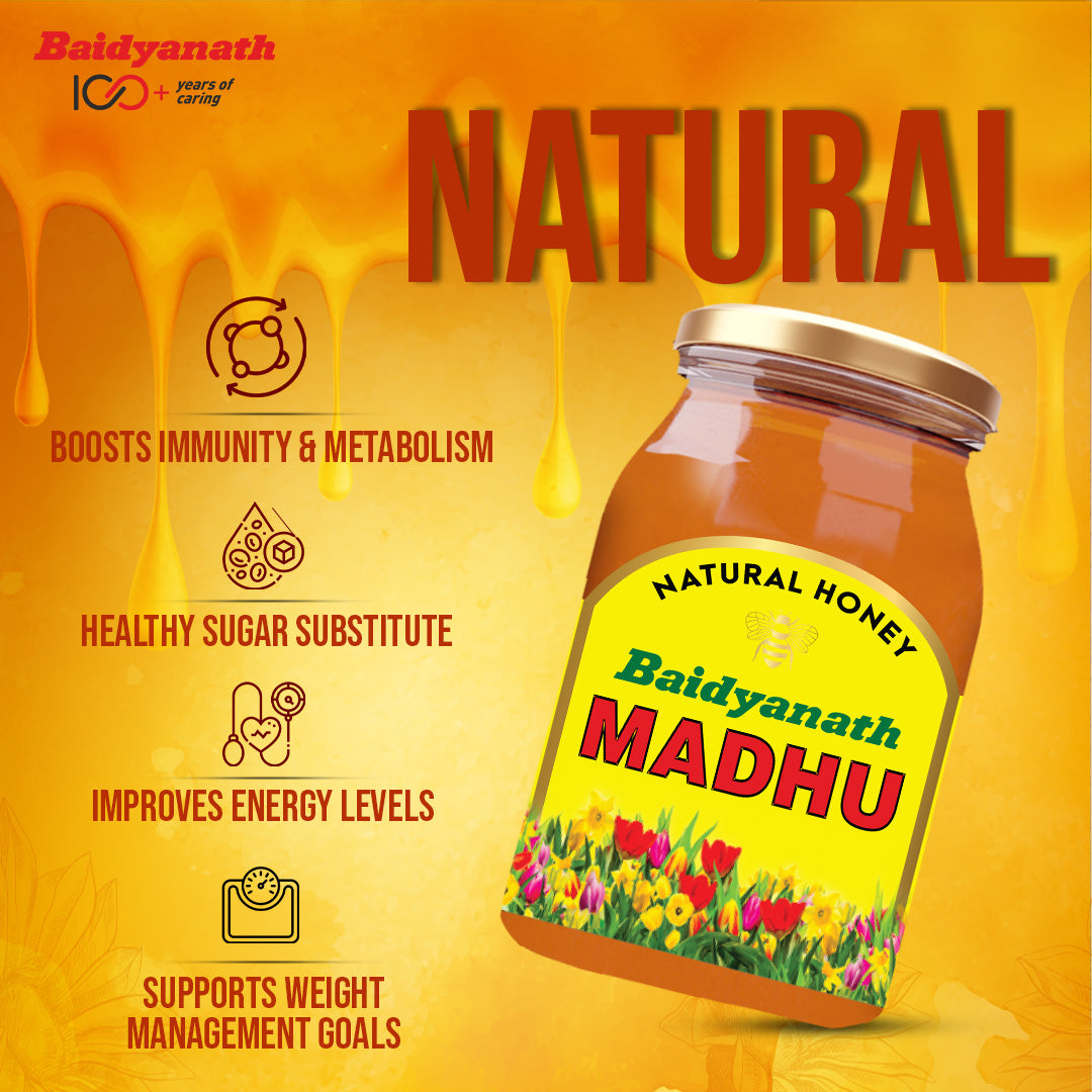 Baidyanath Madhu – Raw, Natural Honey with No Added Sugar - 500ml