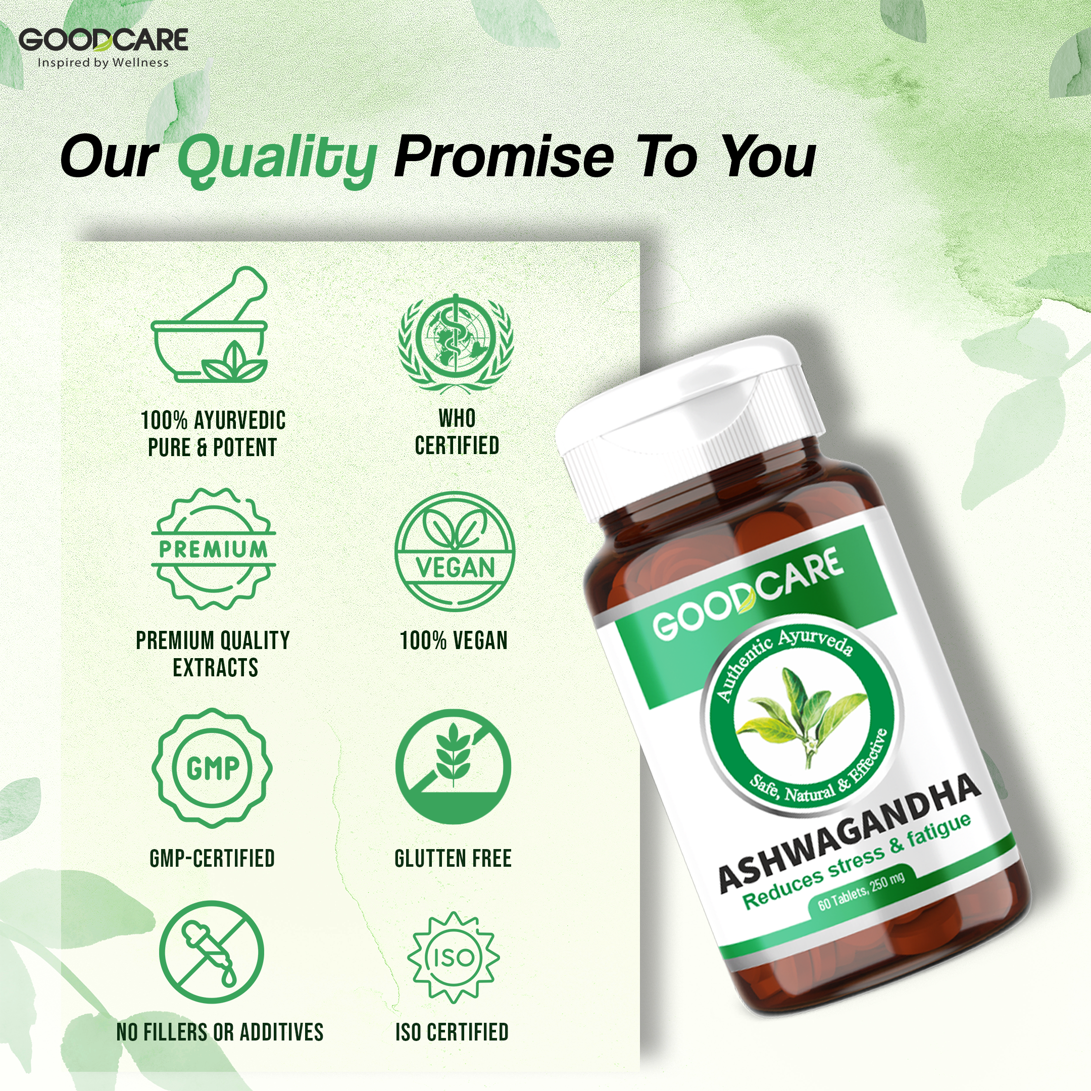 Ashwagandha 60 Tablets For Natural Stress Relief