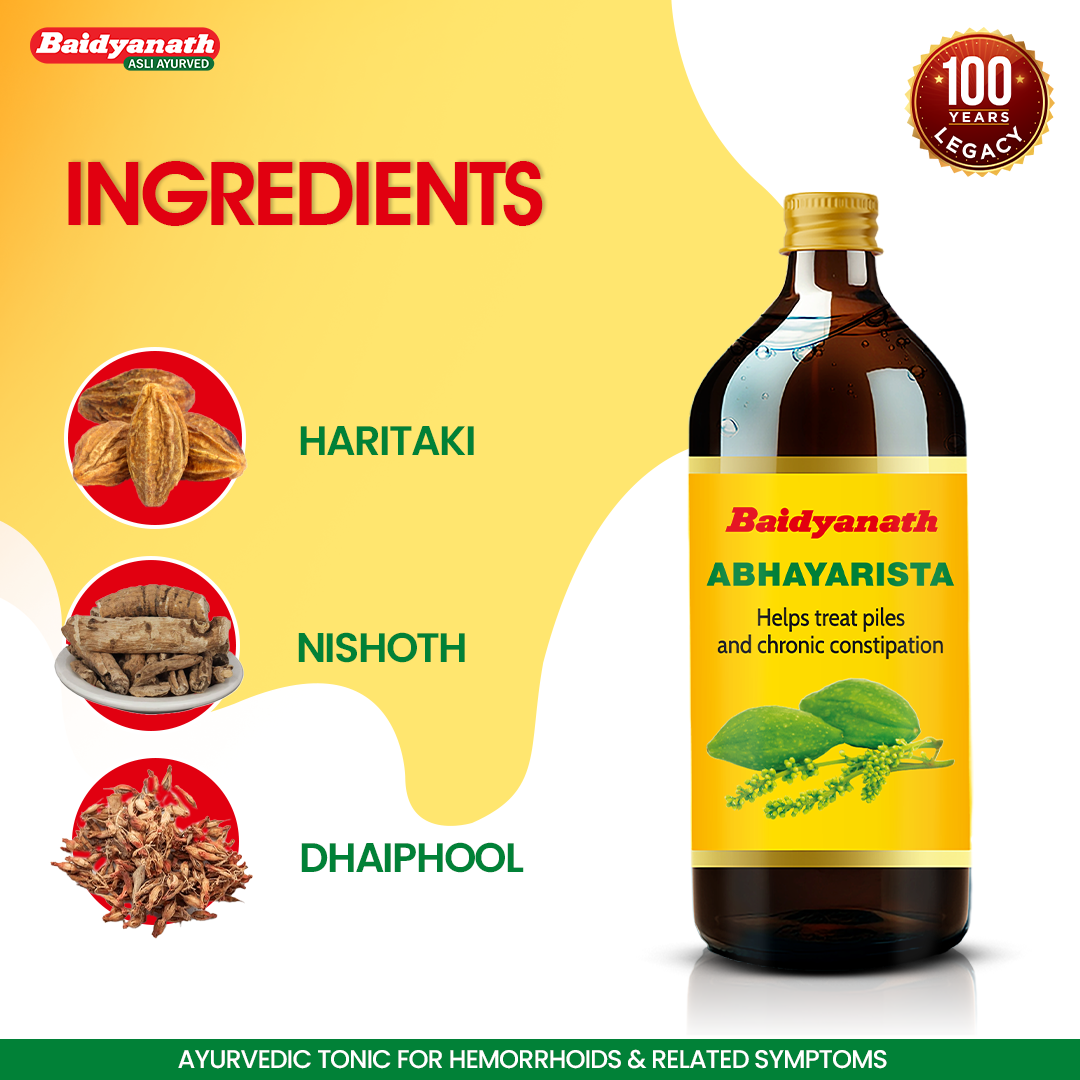 Baidyanath Abhayarishta - Digestive Health Supplement - 450 ml