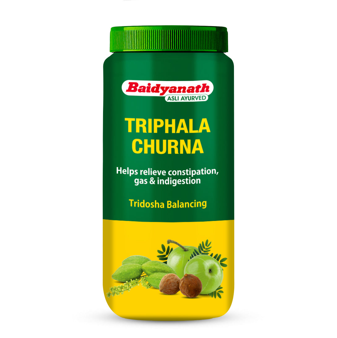 Baidyanath Triphala Churna – Ayurvedic Digestive Cleanser for Constipation Relief, Gut Health & Immunity