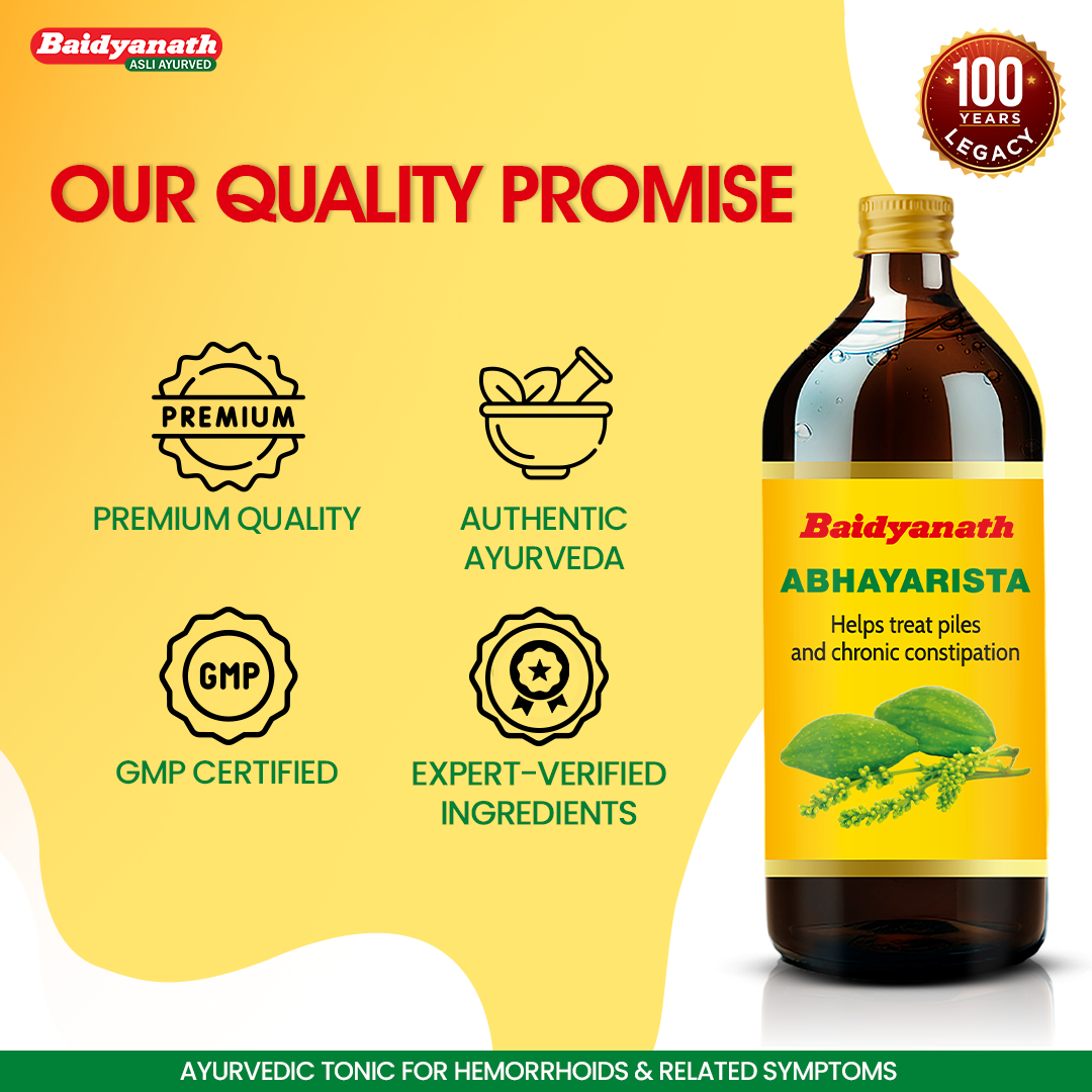 Baidyanath Abhayarishta - Digestive Health Supplement - 450 ml