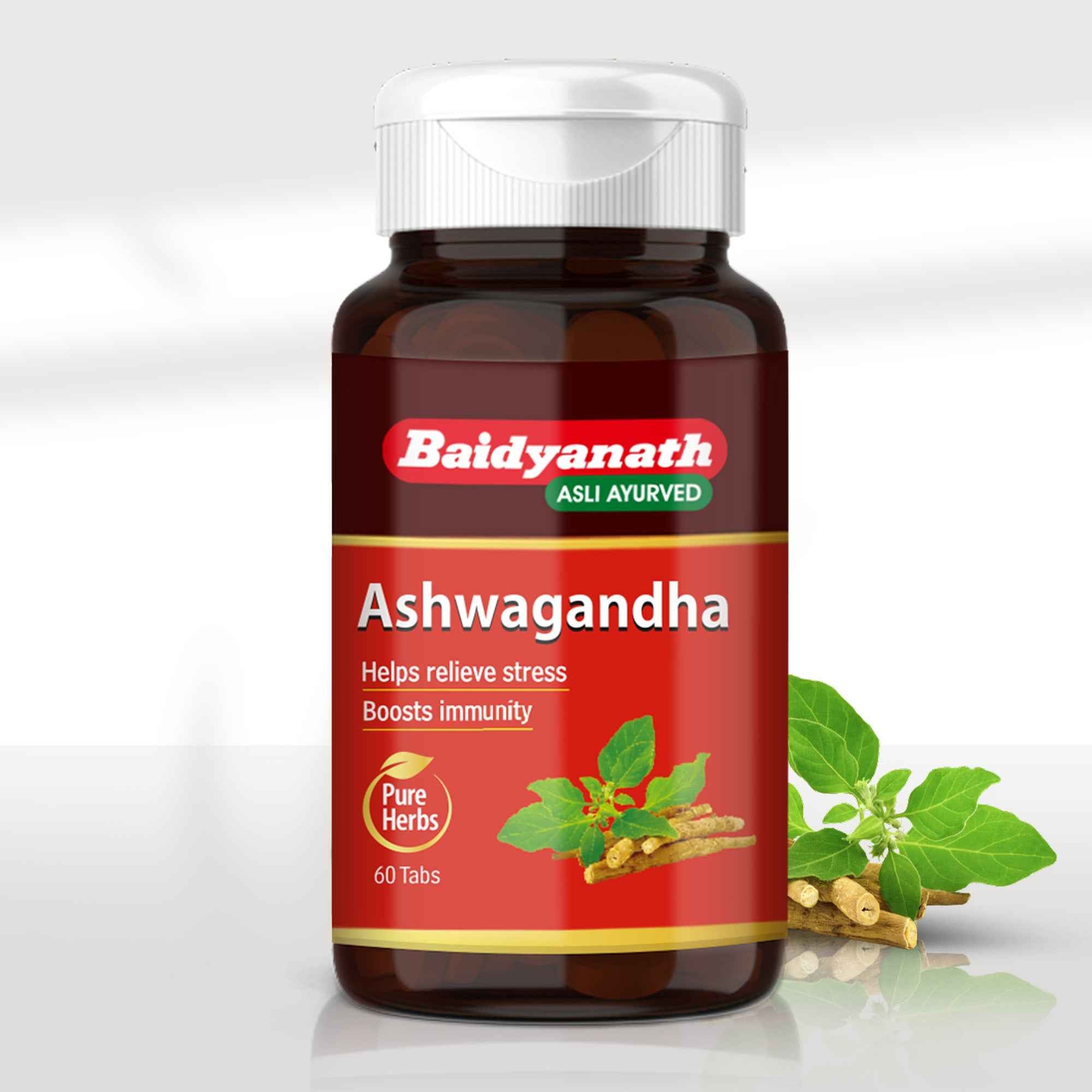 Baidyanath Ashwagandha - 60 Tablet For Everyday Stress and Fatigue