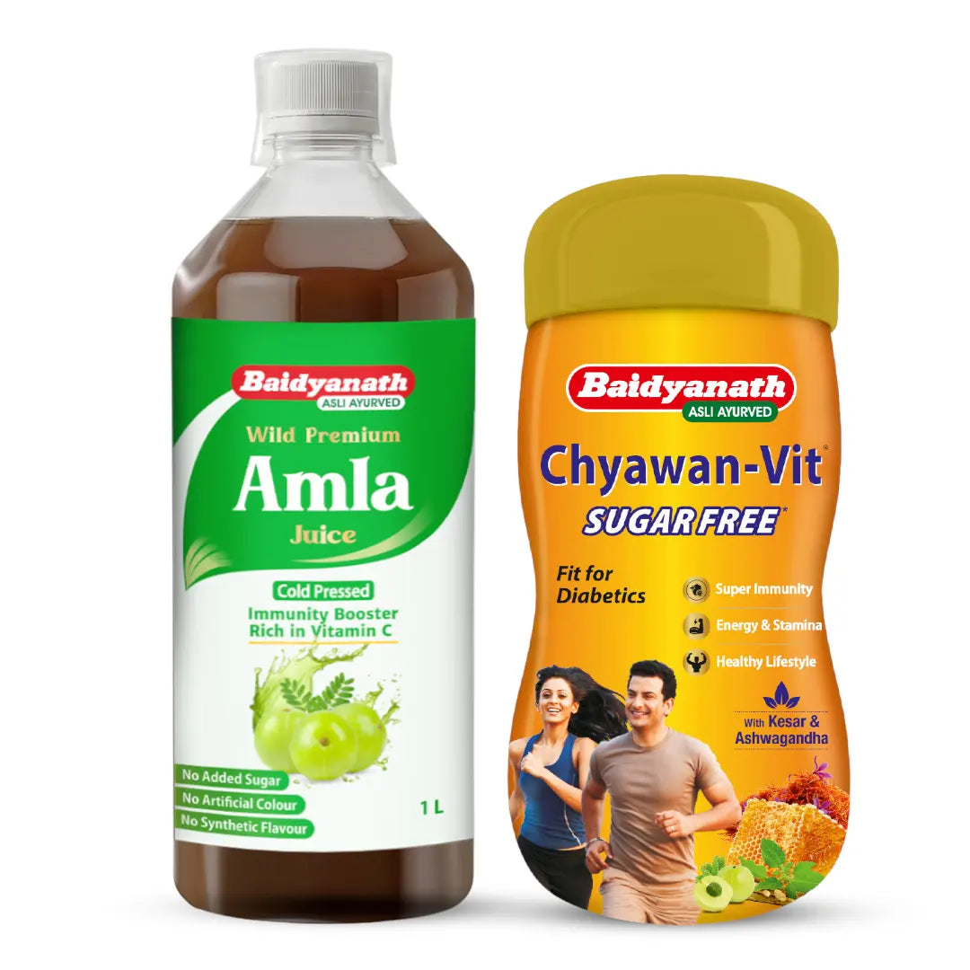 Baidyanath Amla Juice & Sugar Chyawan Vit (1kg) Combo For Double Strength & Immunity